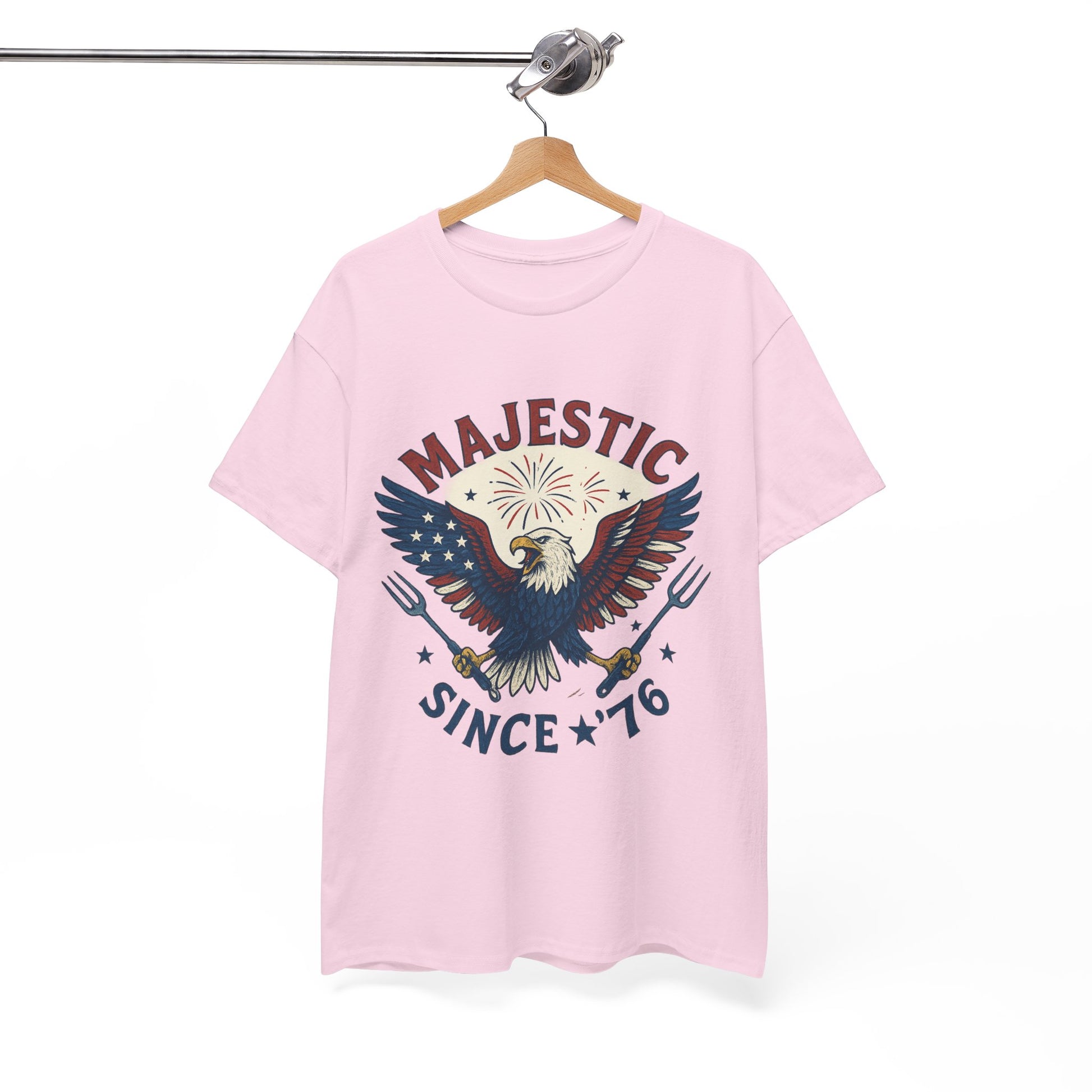 Majestic Eagle Since '76 T-Shirt – Vintage American Flag Tee for Men & Women, Patriotic USA Graphic Shirt