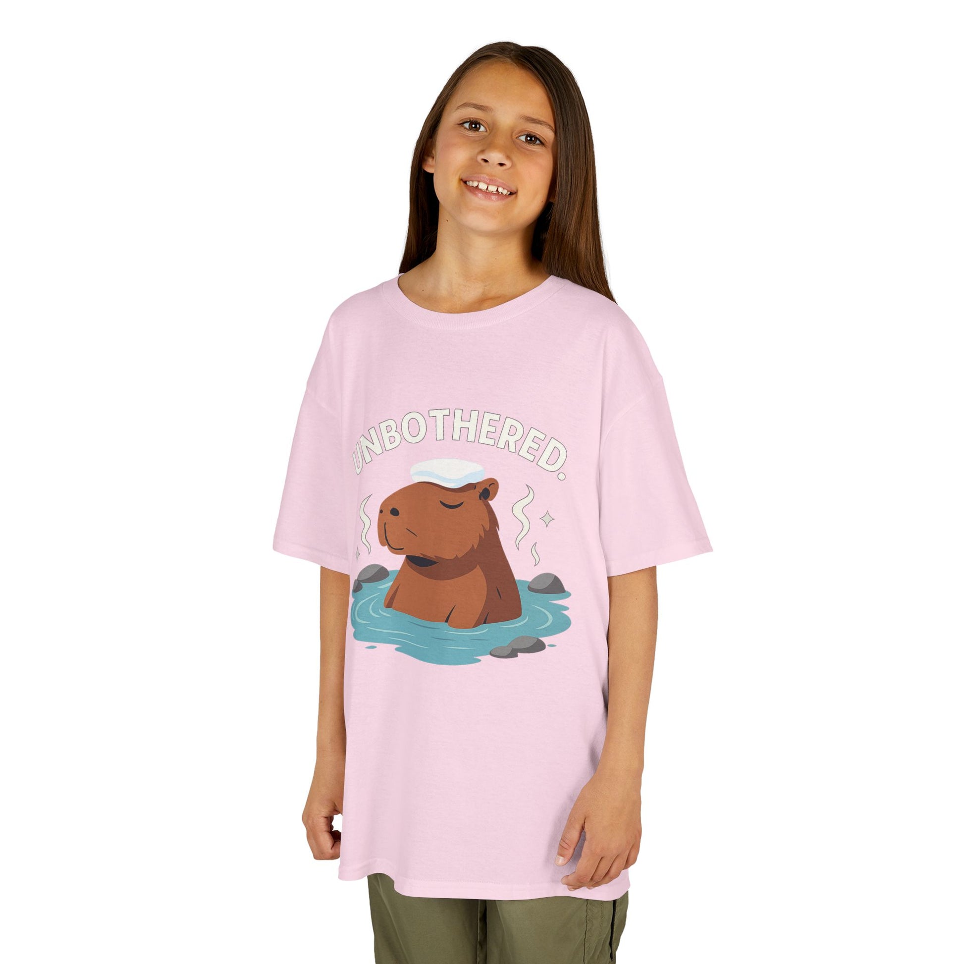 Chill Capybara Kids T-Shirt – Relaxed Vibe Unisex Heavy Cotton Tee