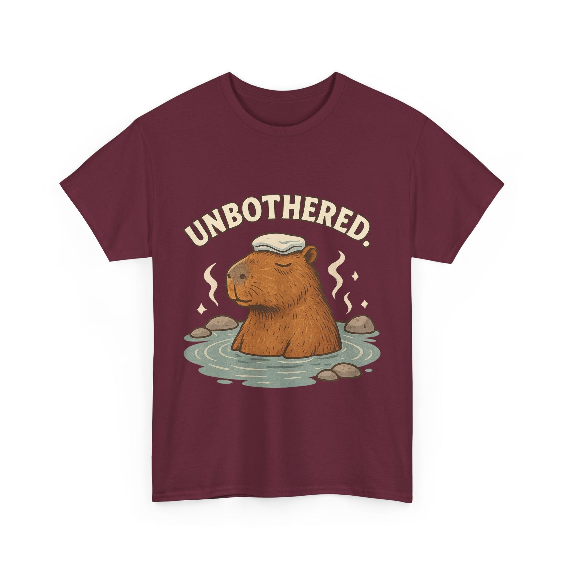 Unbothered Capybara Shirt – Funny Unisex Cotton Tee for Chill Vibes