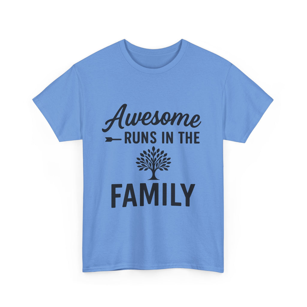 Awesome Runs In The Family – Unisex Cotton Family T-Shirt