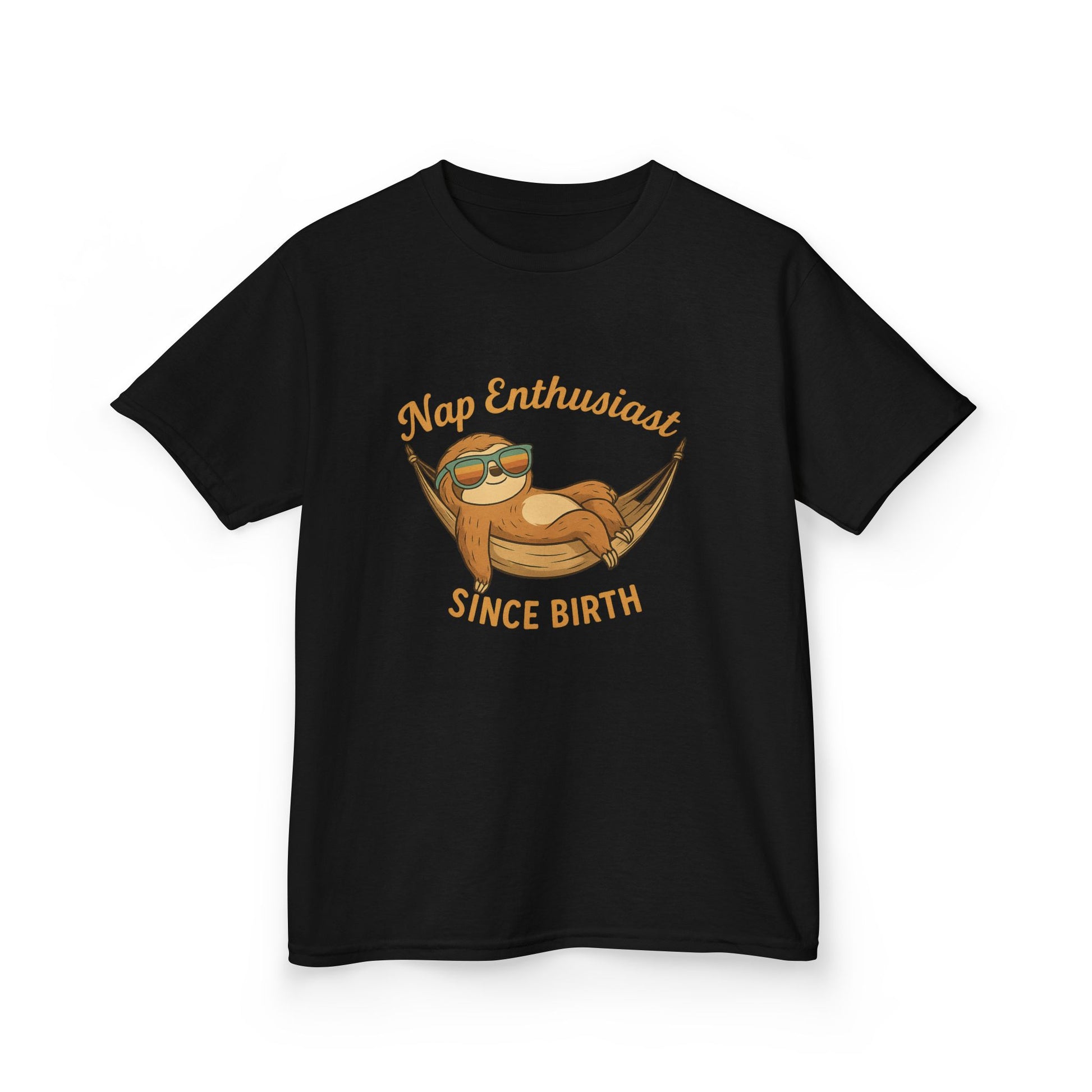 Nap Enthusiast – Vintage Sloth T-Shirt for Kids | Funny Lazy Unisex Cotton Tee