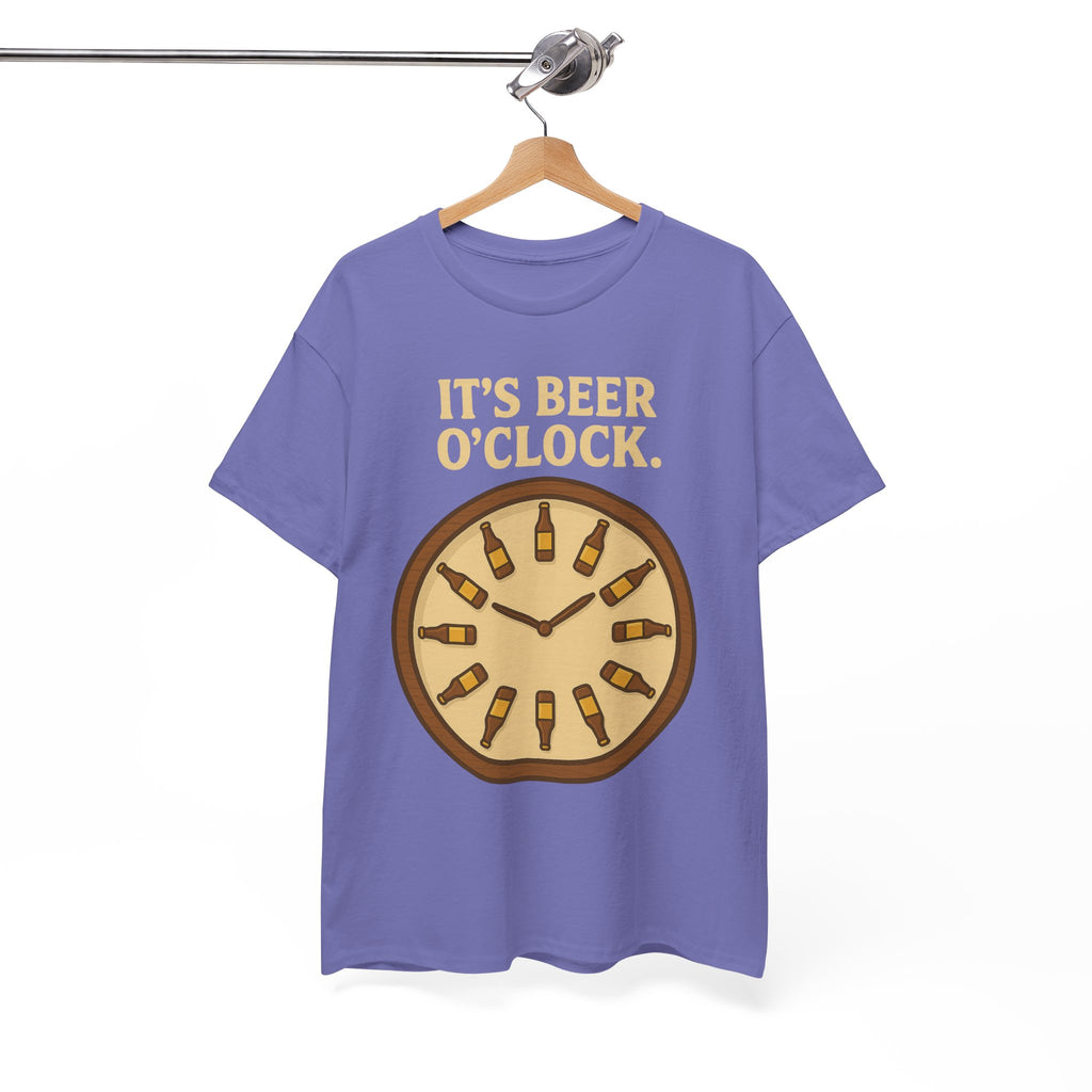It’s Beer O’Clock Tee – Funny Unisex Cotton Beer Lover Shirt