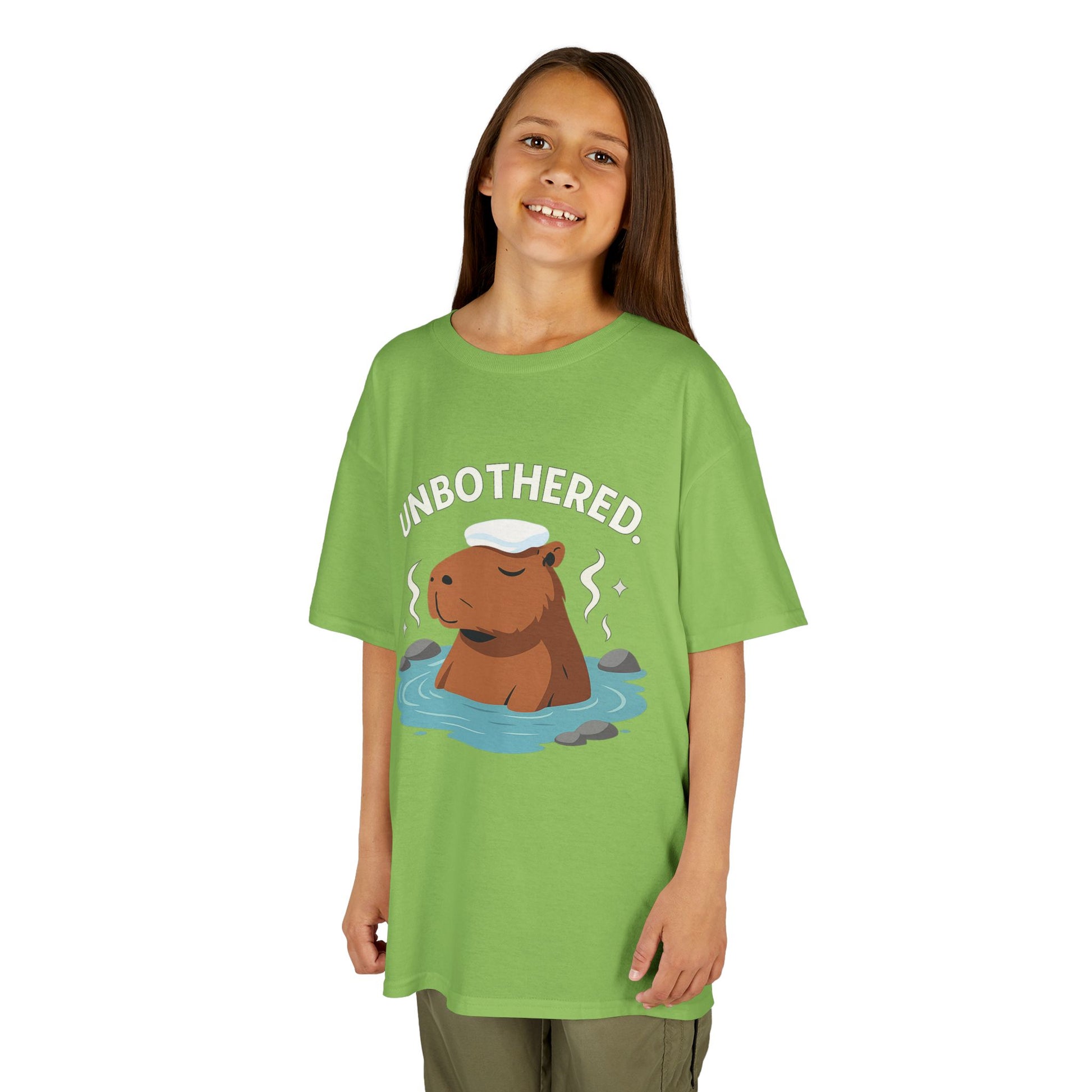 Chill Capybara Kids T-Shirt – Relaxed Vibe Unisex Heavy Cotton Tee