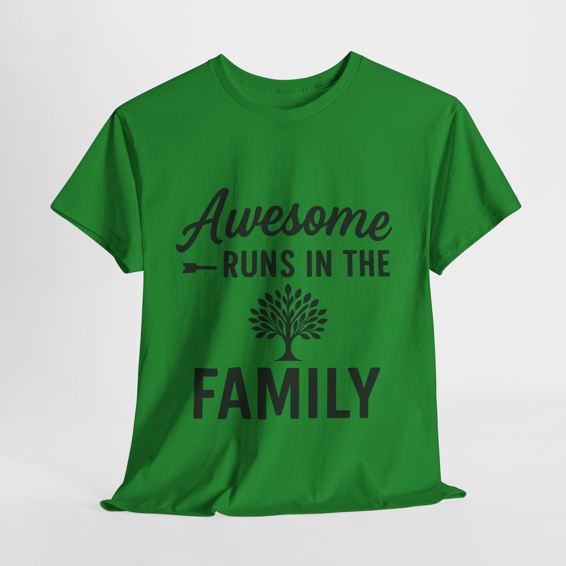 Awesome Runs In The Family – Unisex Cotton Family T-Shirt