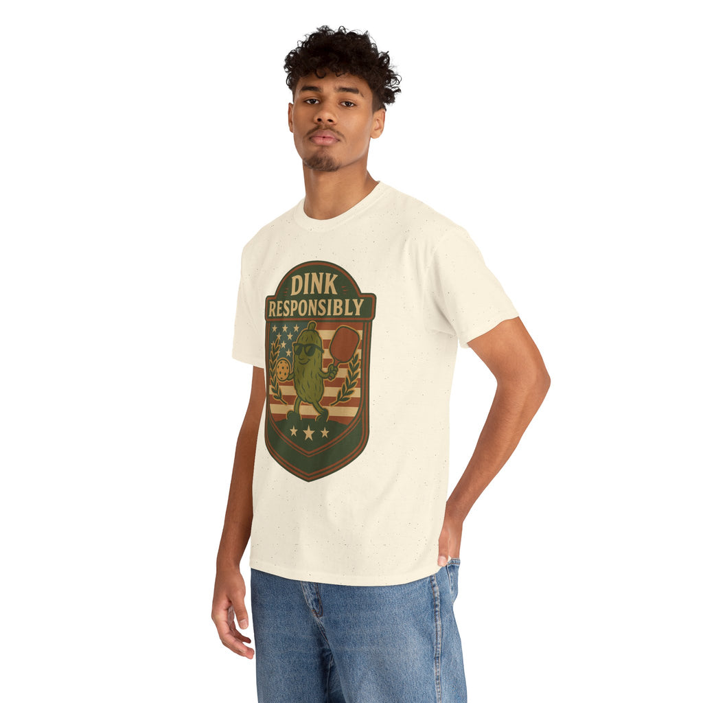 Dink Responsibly Pickleball T-Shirt – Funny Sports Tee