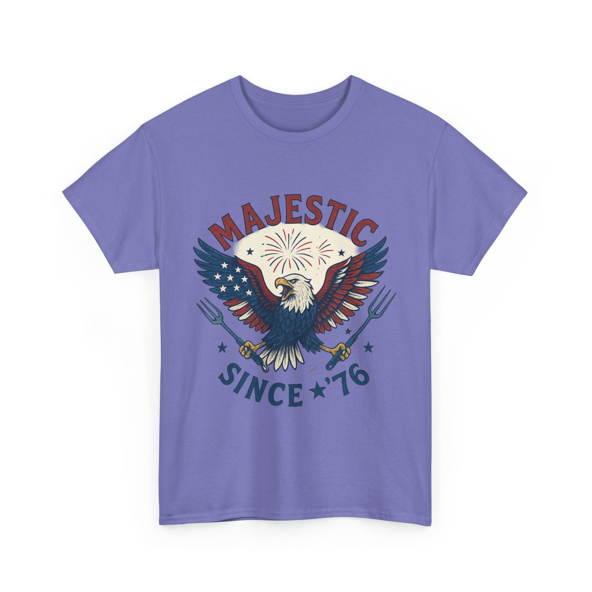 Majestic Eagle Since '76 T-Shirt – Vintage American Flag Tee for Men & Women, Patriotic USA Graphic Shirt