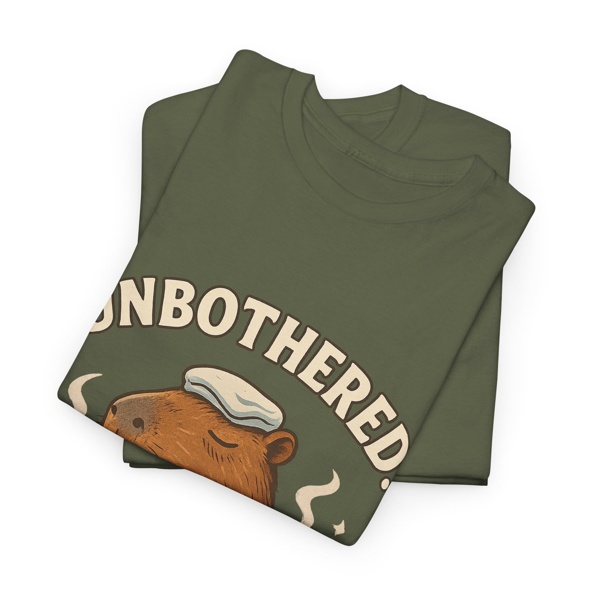 Unbothered Capybara Shirt – Funny Unisex Cotton Tee for Chill Vibes
