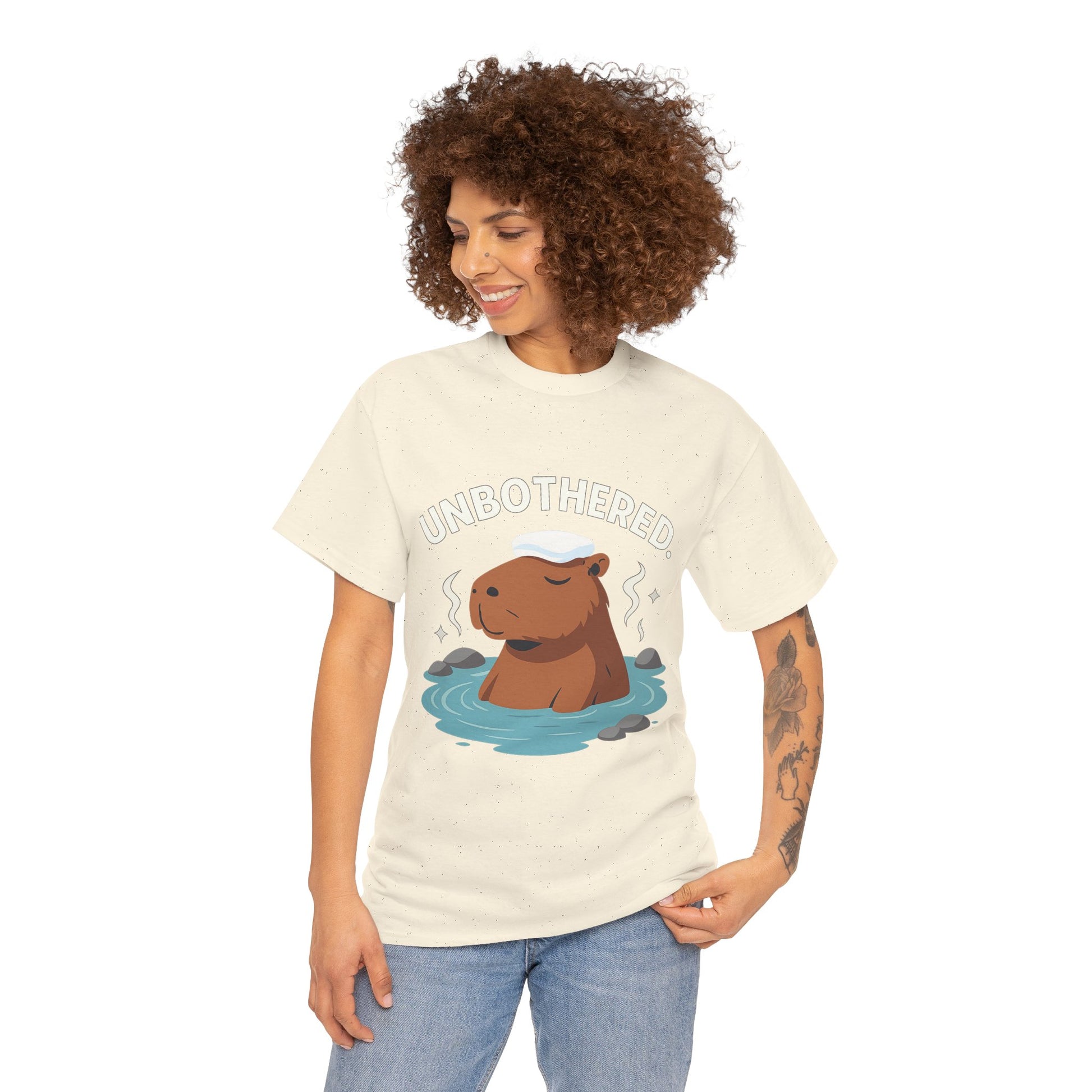Chill Capybara Shirt – Unisex Heavy Cotton Tee with Relaxed Vibes