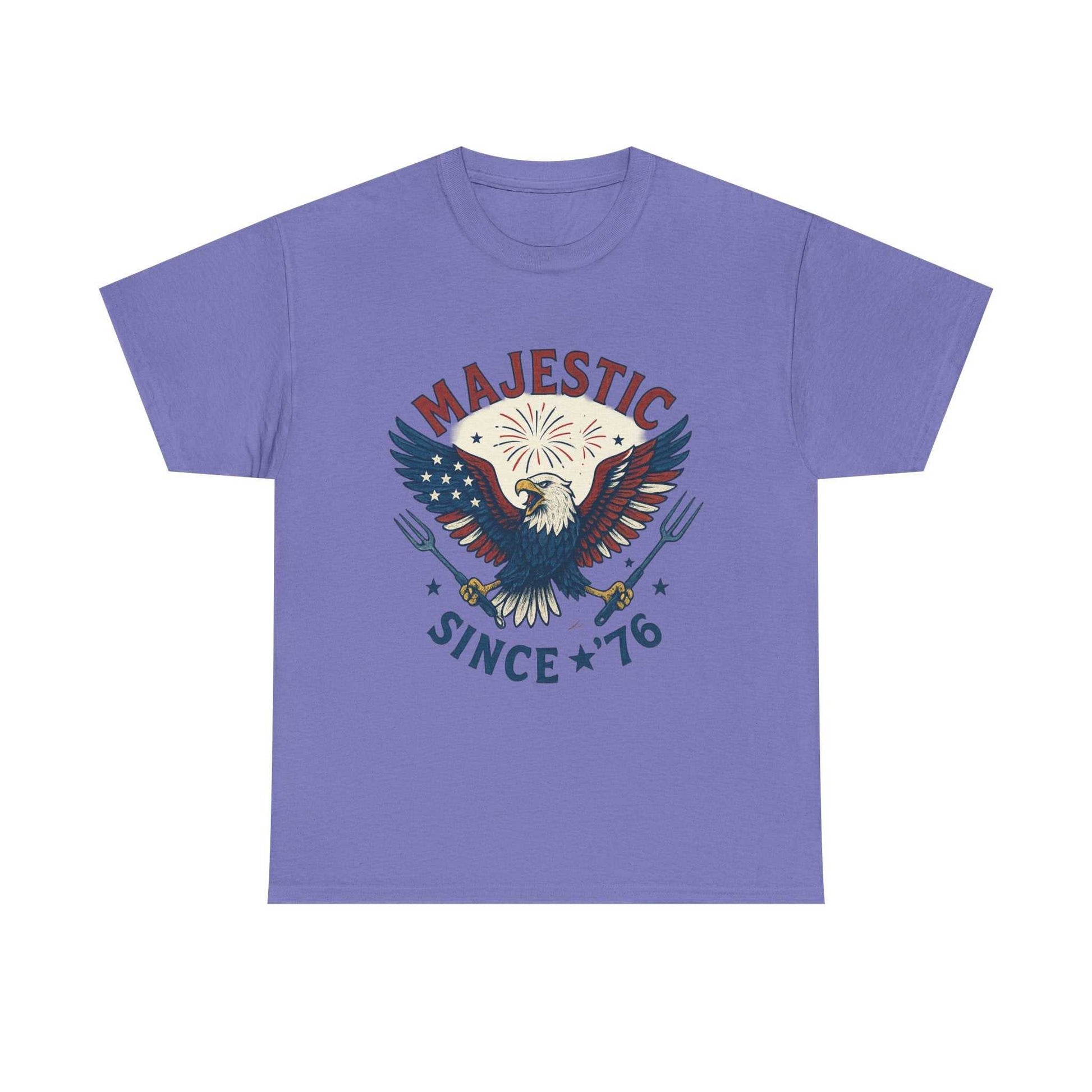 Majestic Eagle Since '76 T-Shirt – Vintage American Flag Tee for Men & Women, Patriotic USA Graphic Shirt