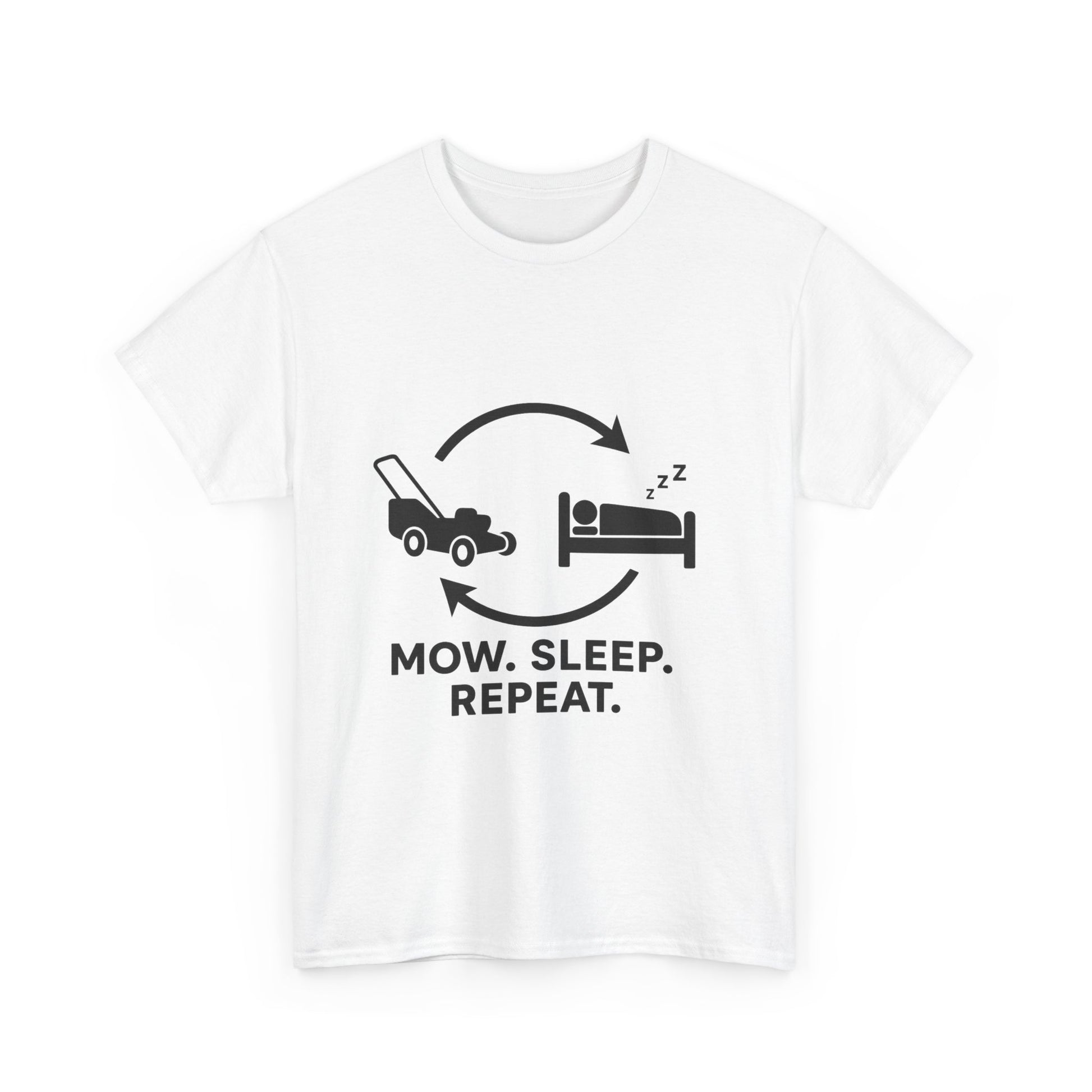 Mow. Sleep. Repeat. – Funny Lawn Care Tee for Yard Work Lovers