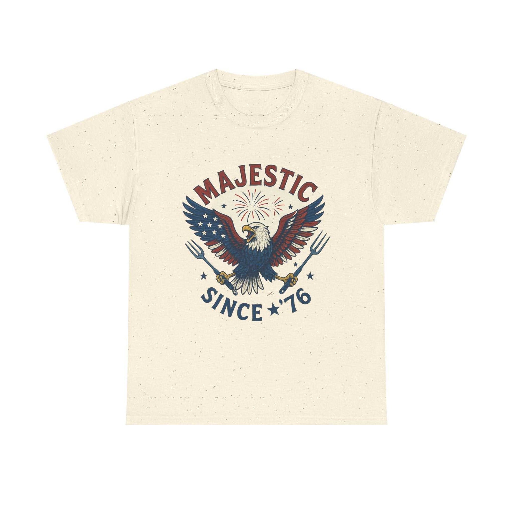 Majestic Eagle Since '76 T-Shirt – Vintage American Flag Tee for Men & Women, Patriotic USA Graphic Shirt