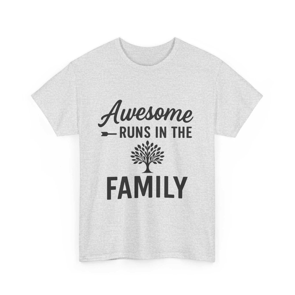 Awesome Runs In The Family – Unisex Cotton Family T-Shirt