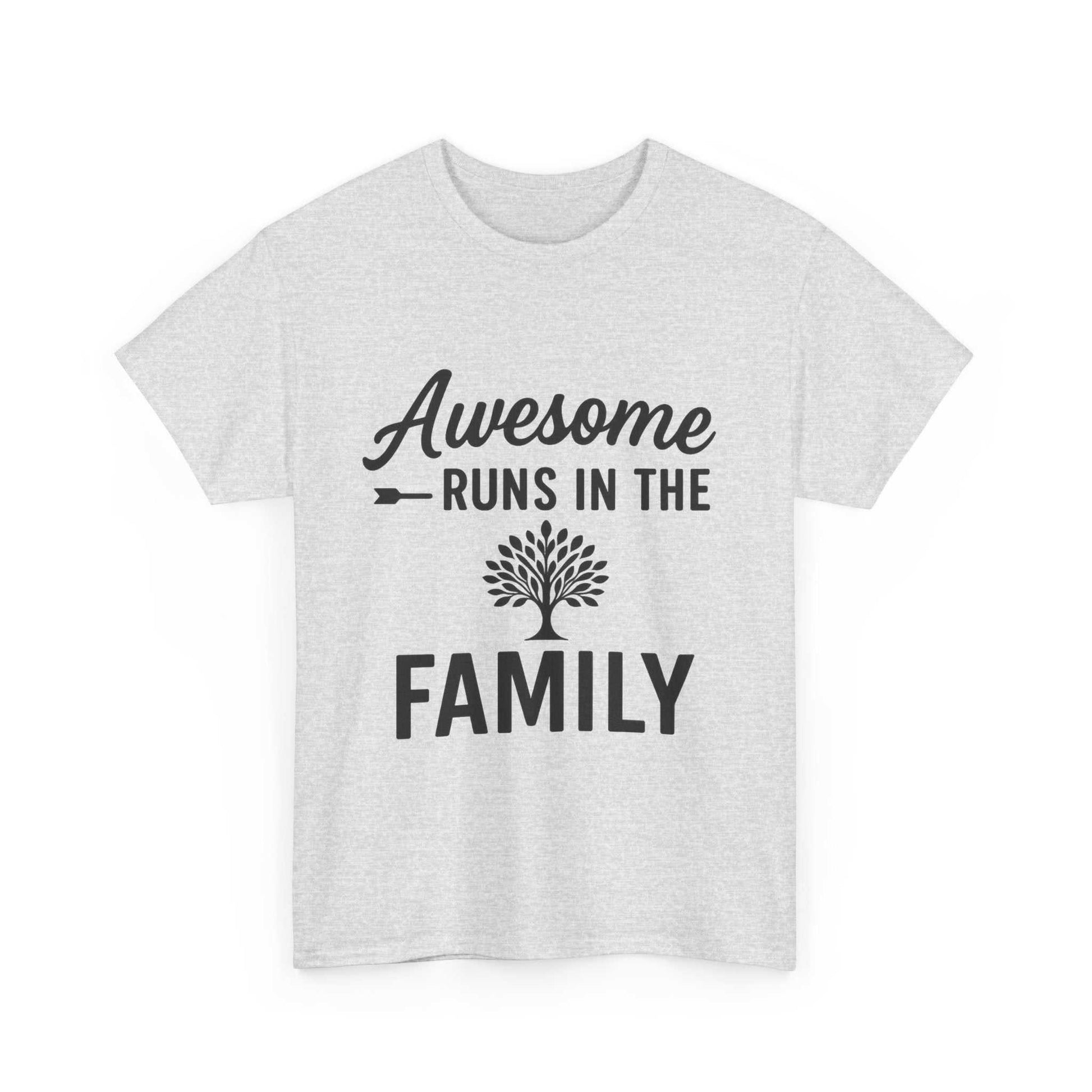 Awesome Runs In The Family – Unisex Cotton Family T-Shirt