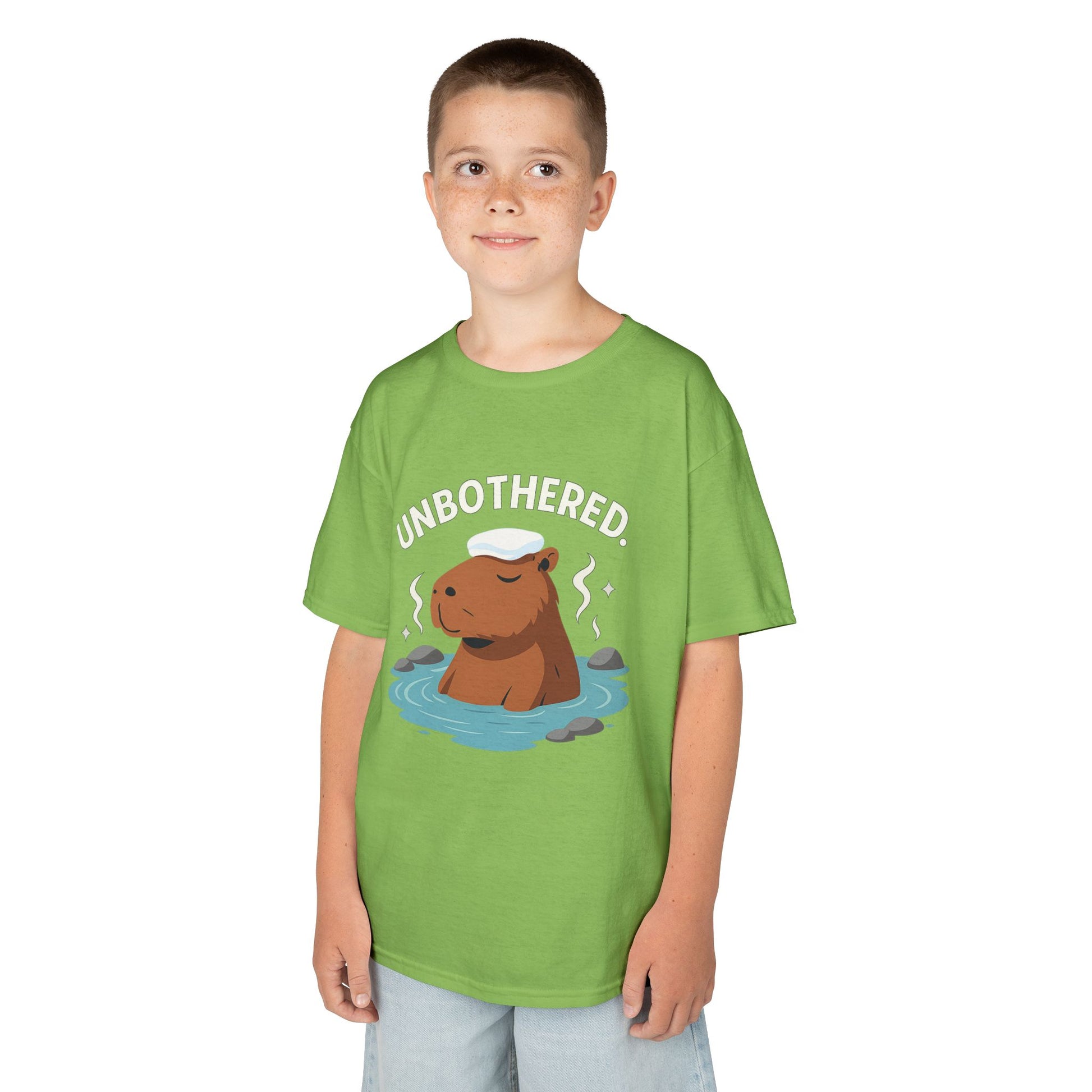 Chill Capybara Kids T-Shirt – Relaxed Vibe Unisex Heavy Cotton Tee