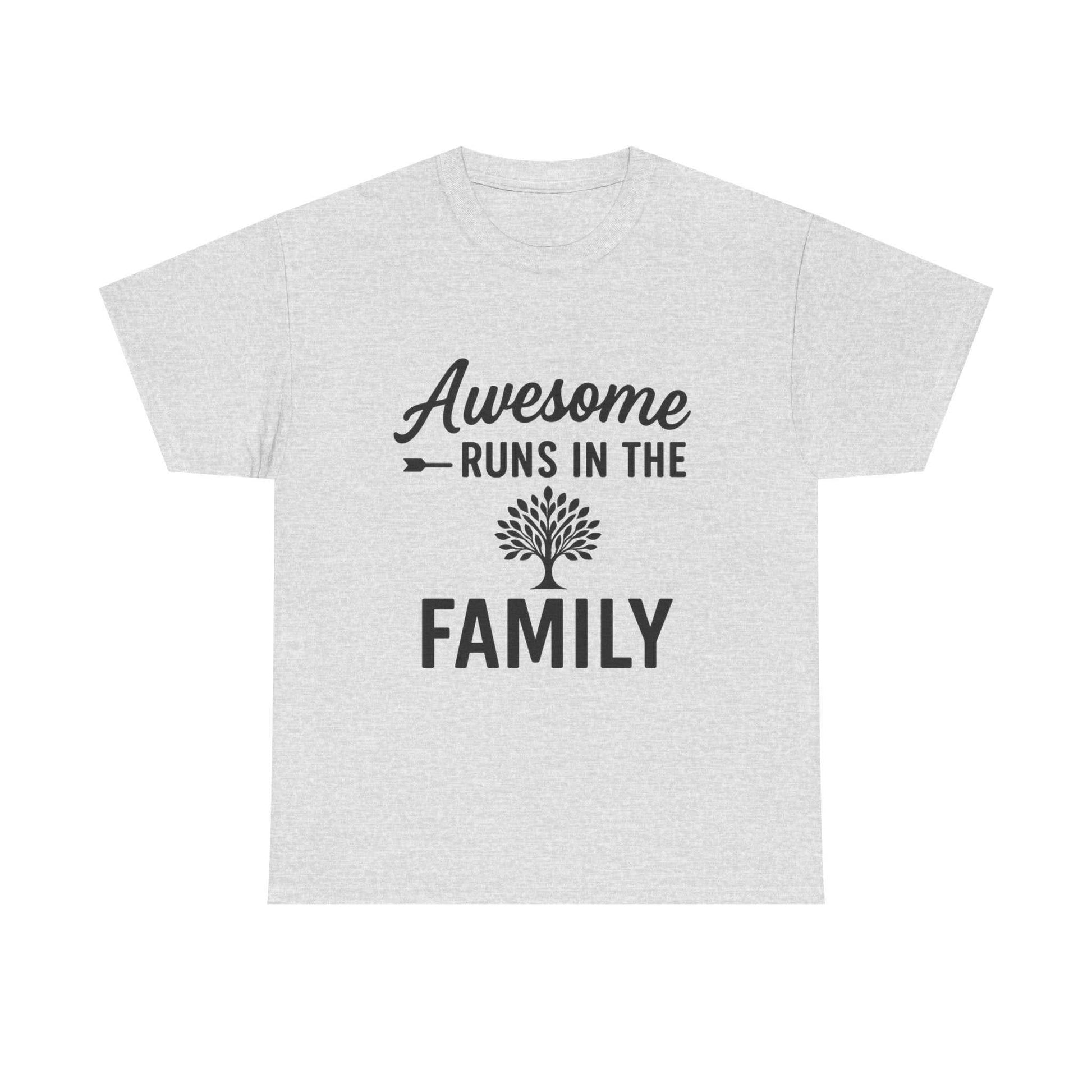 Awesome Runs In The Family – Unisex Cotton Family T-Shirt