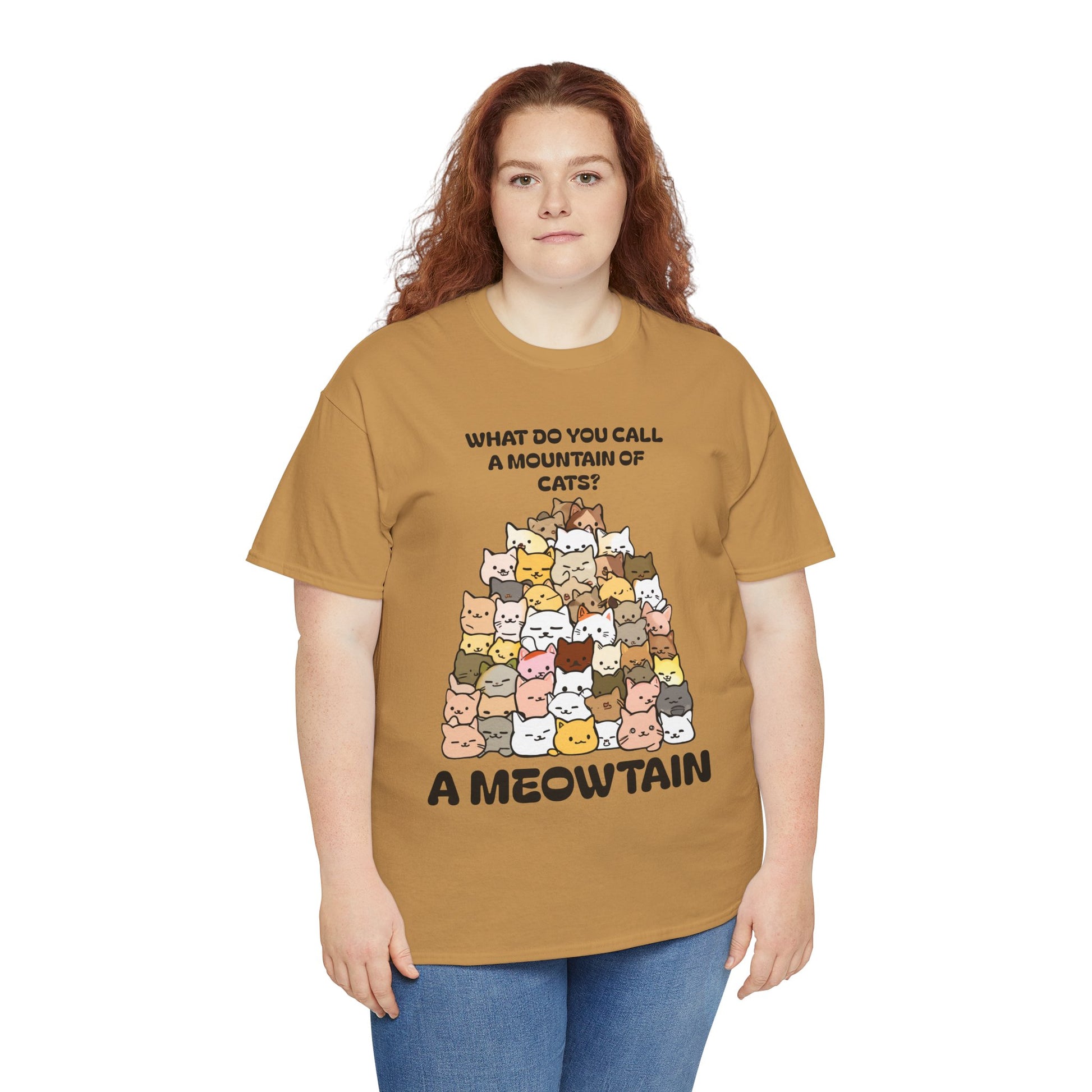 A Meowtain! Funny Cat Pile T-Shirt – Cute Kitty Graphic Tee