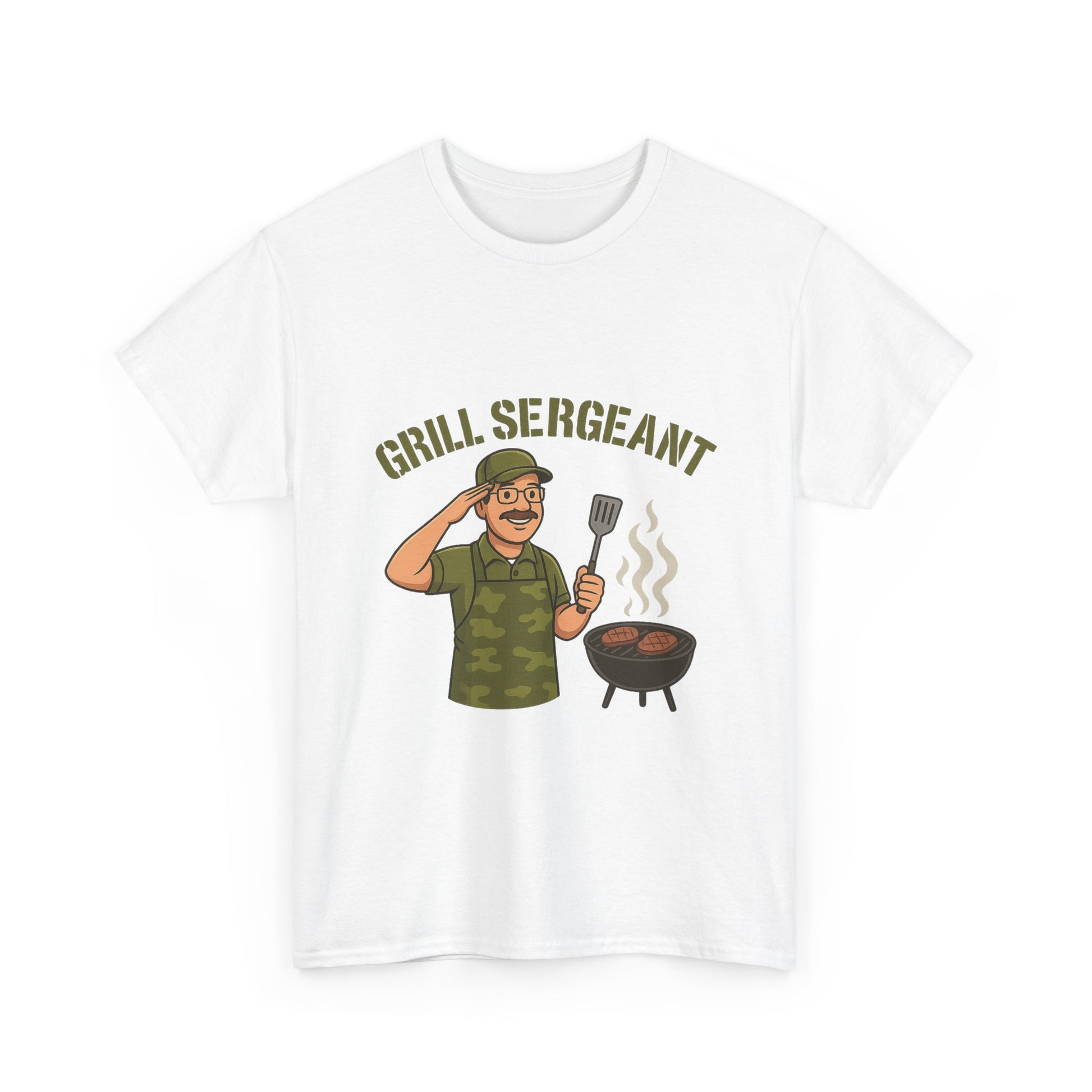 Grill Sergeant Dad BBQ T-Shirt – Funny Father’s Day Gift Tee