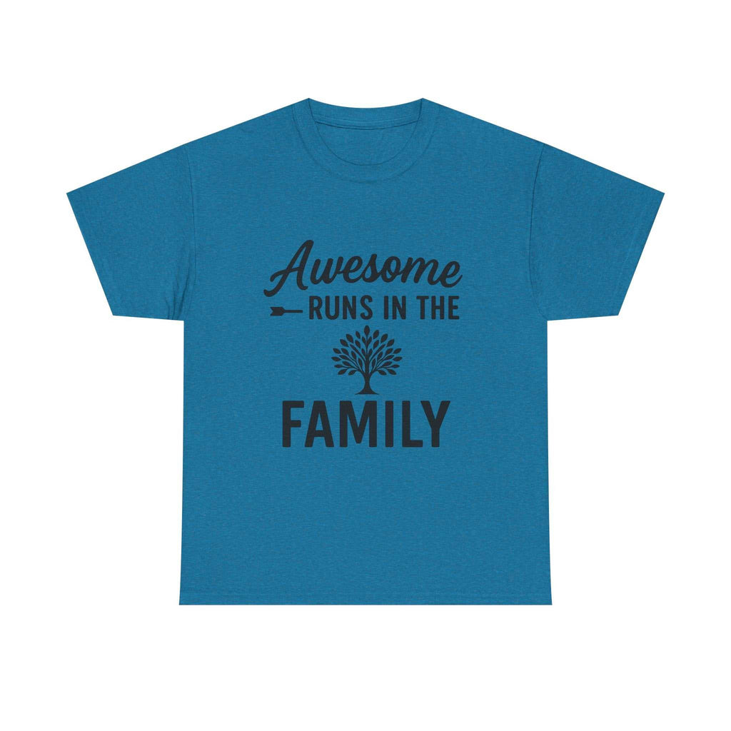 Awesome Runs In The Family – Unisex Cotton Family T-Shirt
