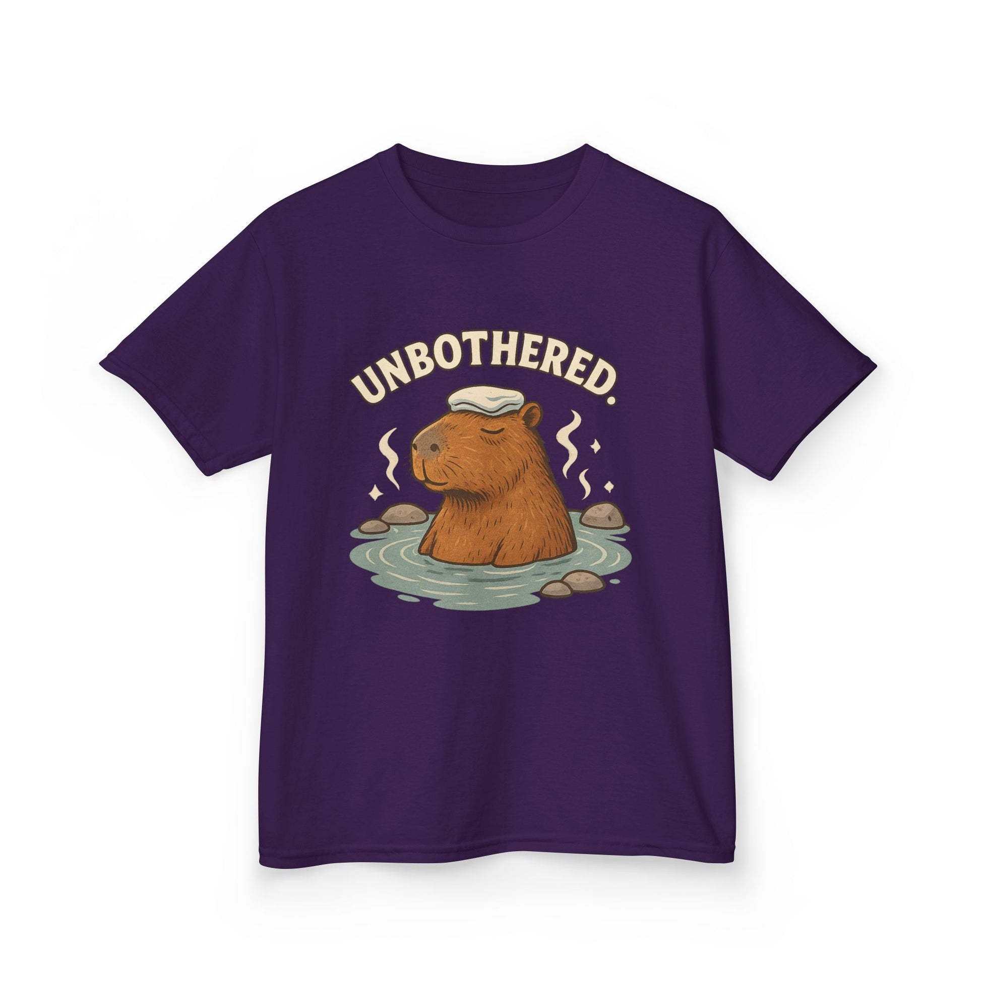 Unbothered Capybara T-Shirt for Kids – Funny Chill Animal Graphic Tee | Soft Cotton Unisex Fit