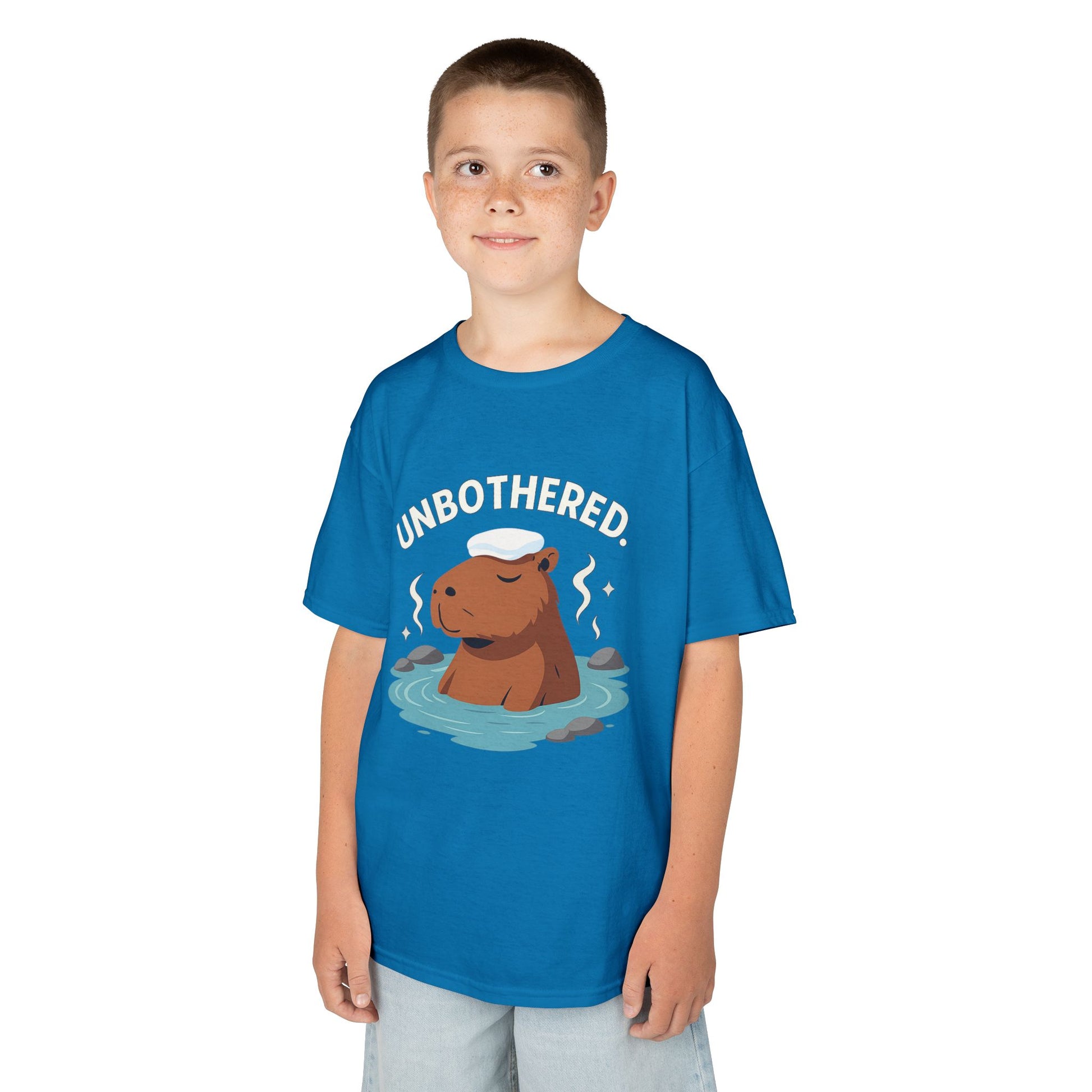 Chill Capybara Kids T-Shirt – Relaxed Vibe Unisex Heavy Cotton Tee