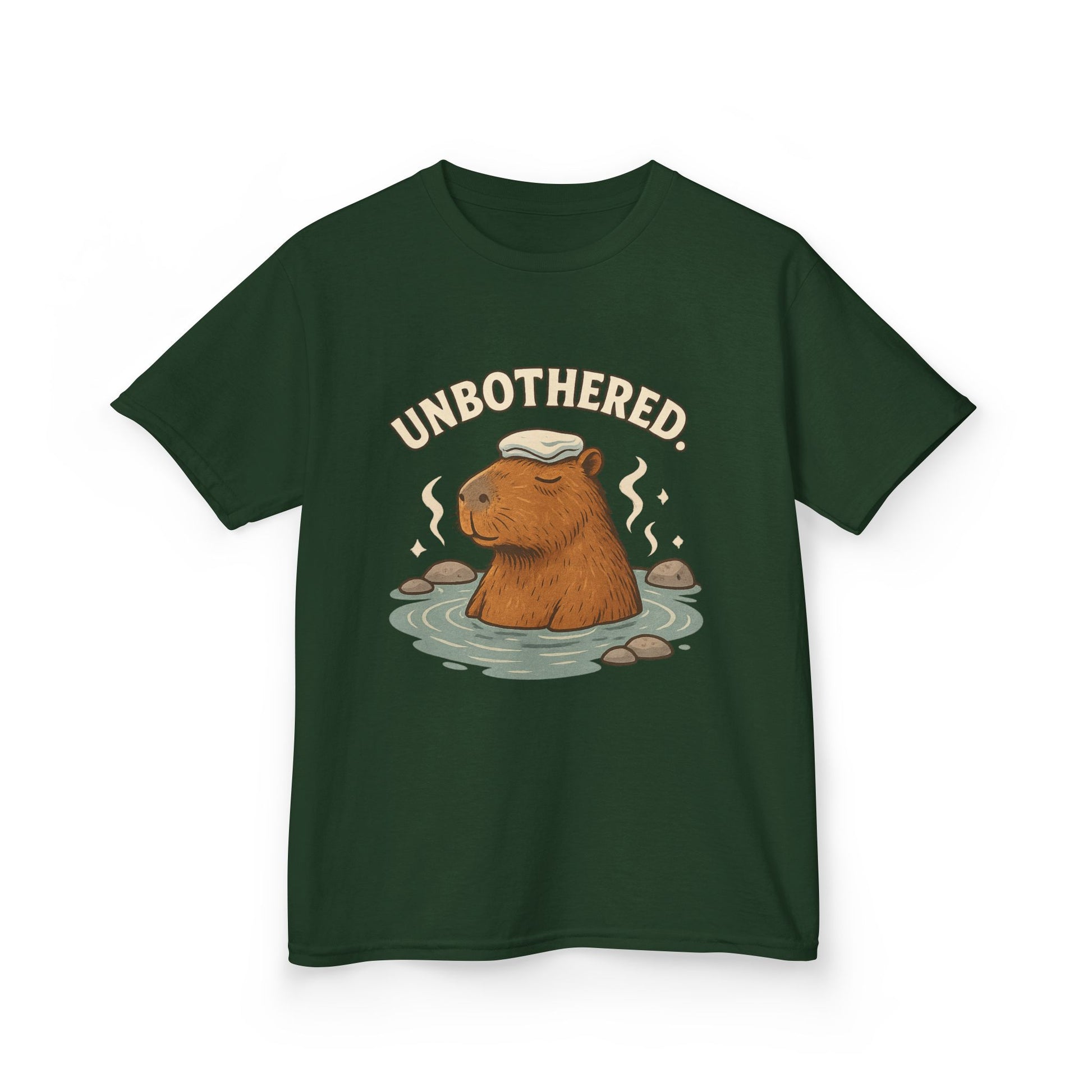 Unbothered Capybara T-Shirt for Kids – Funny Chill Animal Graphic Tee | Soft Cotton Unisex Fit