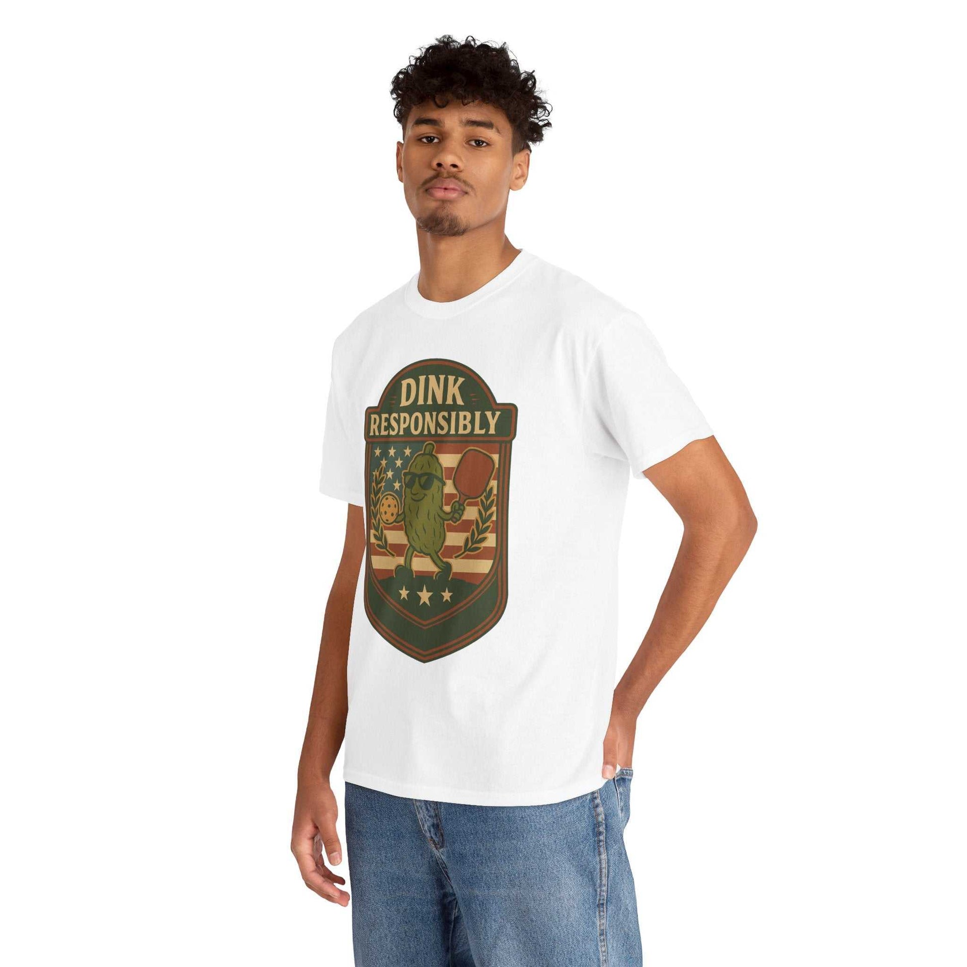 Dink Responsibly Pickleball T-Shirt – Funny Sports Tee
