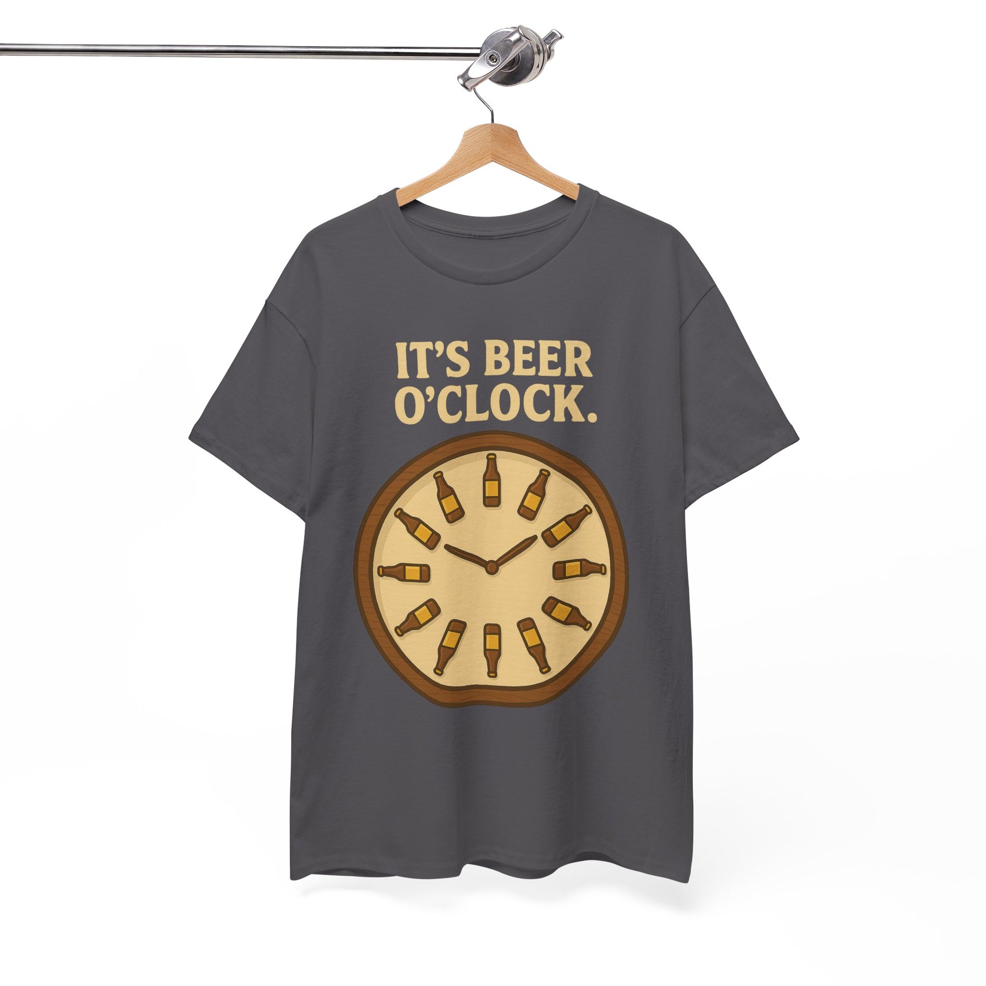It’s Beer O’Clock Tee – Funny Unisex Cotton Beer Lover Shirt