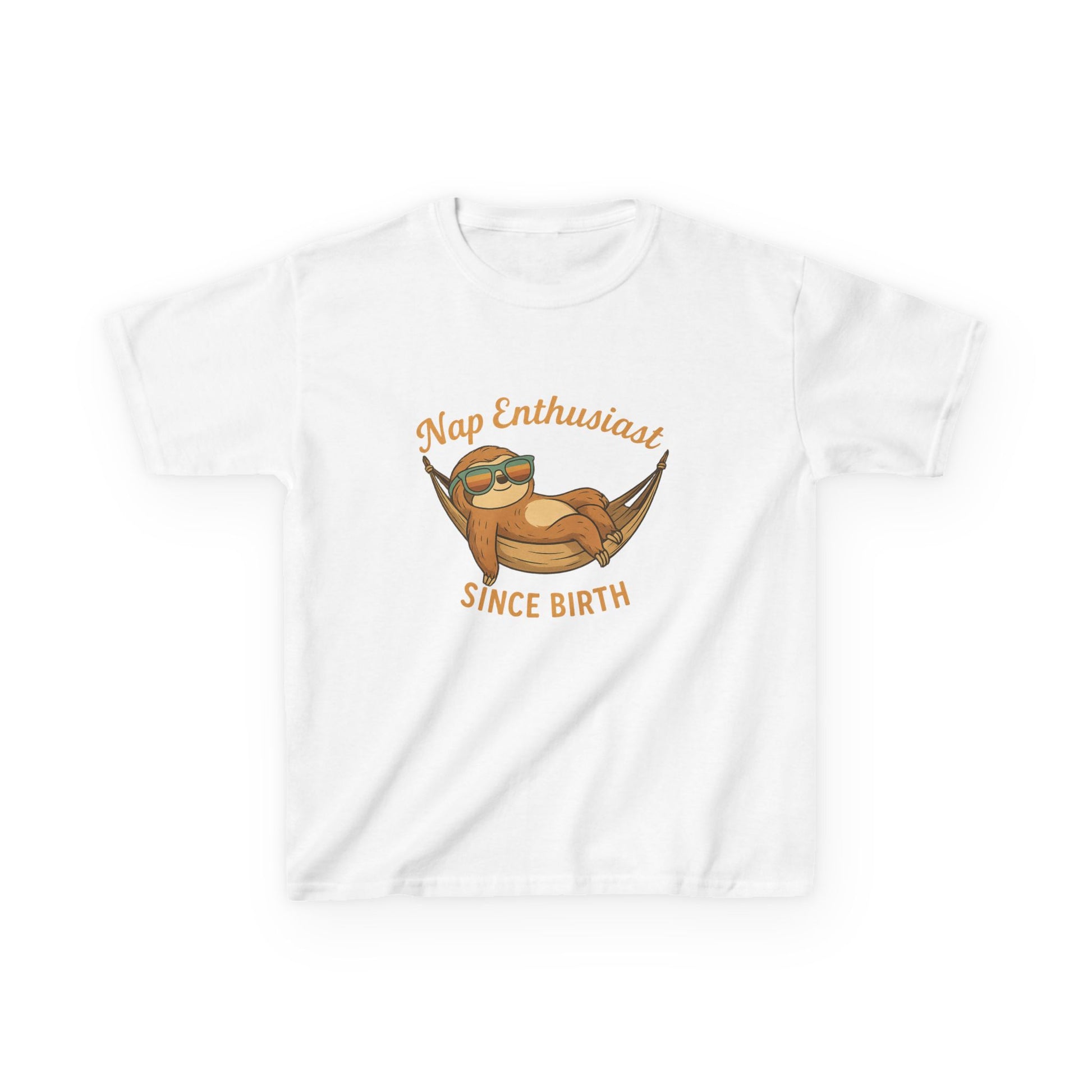 Nap Enthusiast – Vintage Sloth T-Shirt for Kids | Funny Lazy Unisex Cotton Tee