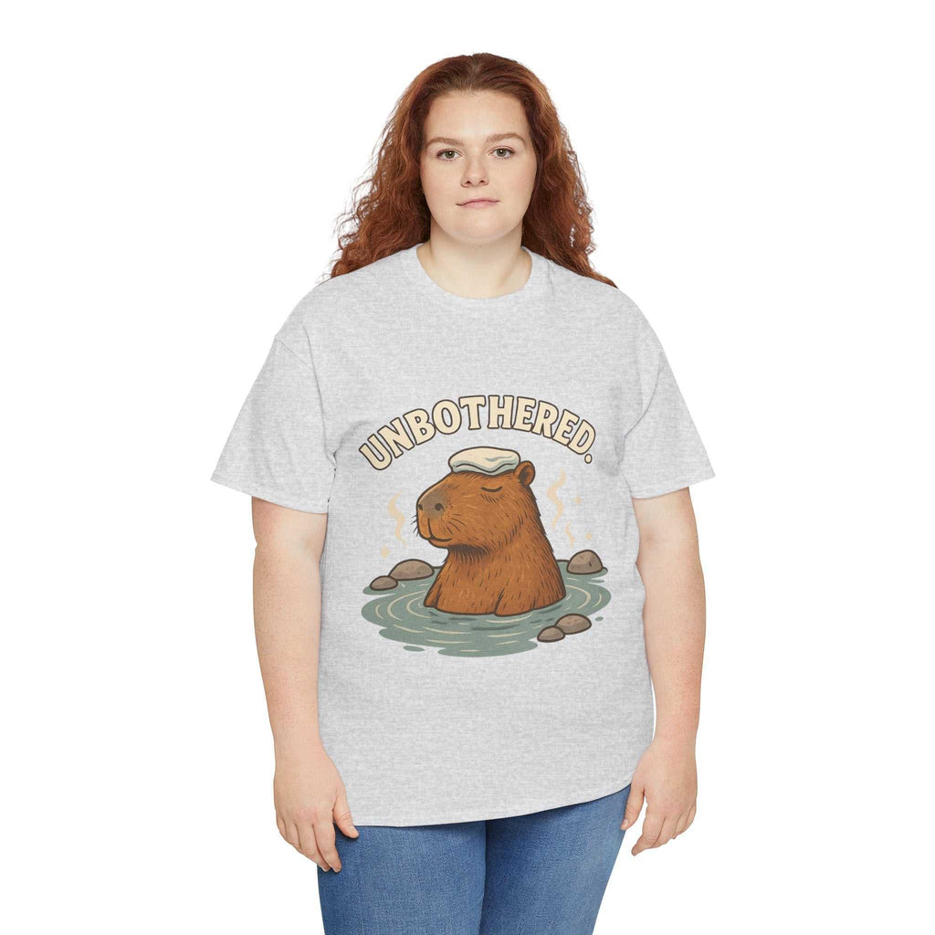 Unbothered Capybara Shirt – Funny Unisex Cotton Tee for Chill Vibes