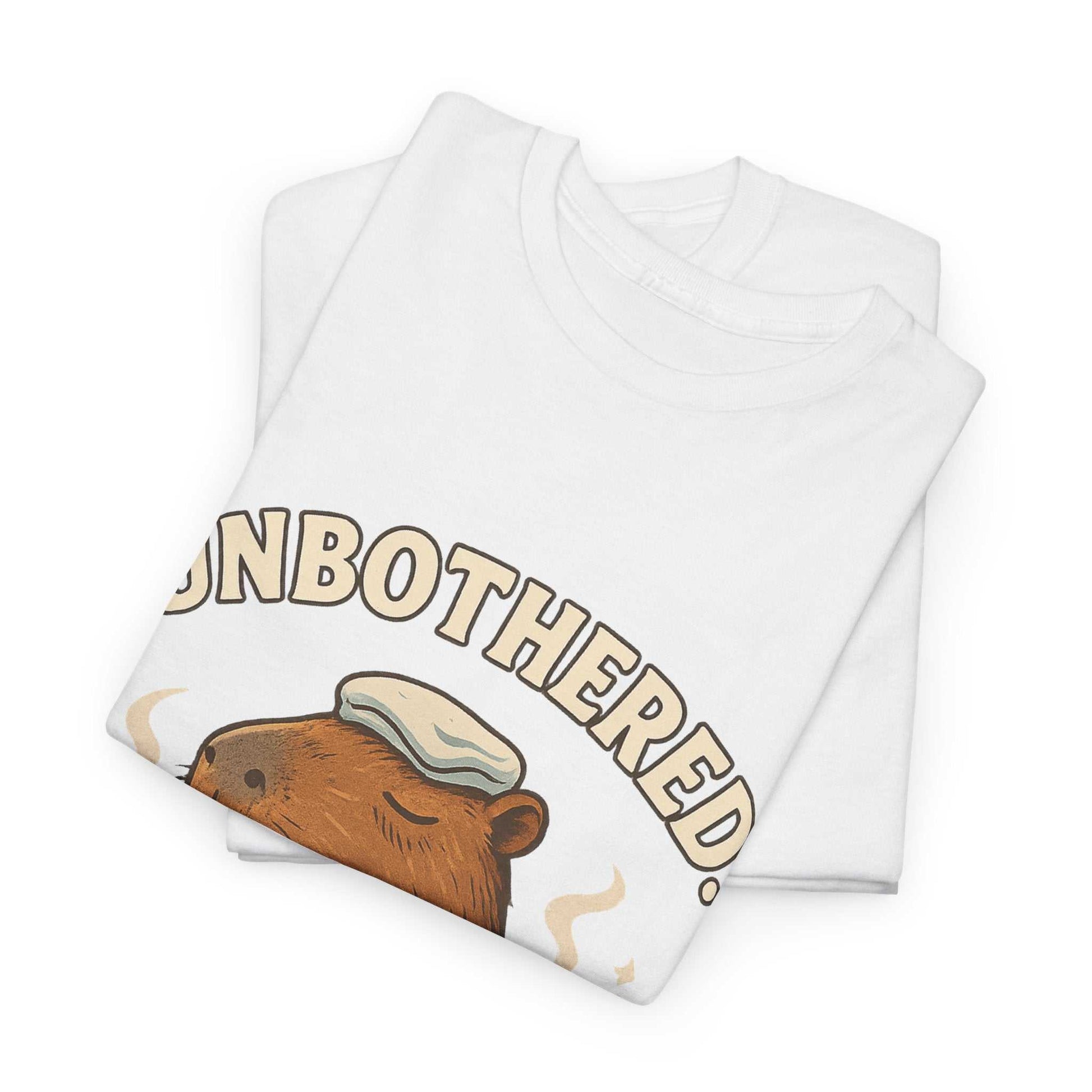Unbothered Capybara Shirt – Funny Unisex Cotton Tee for Chill Vibes