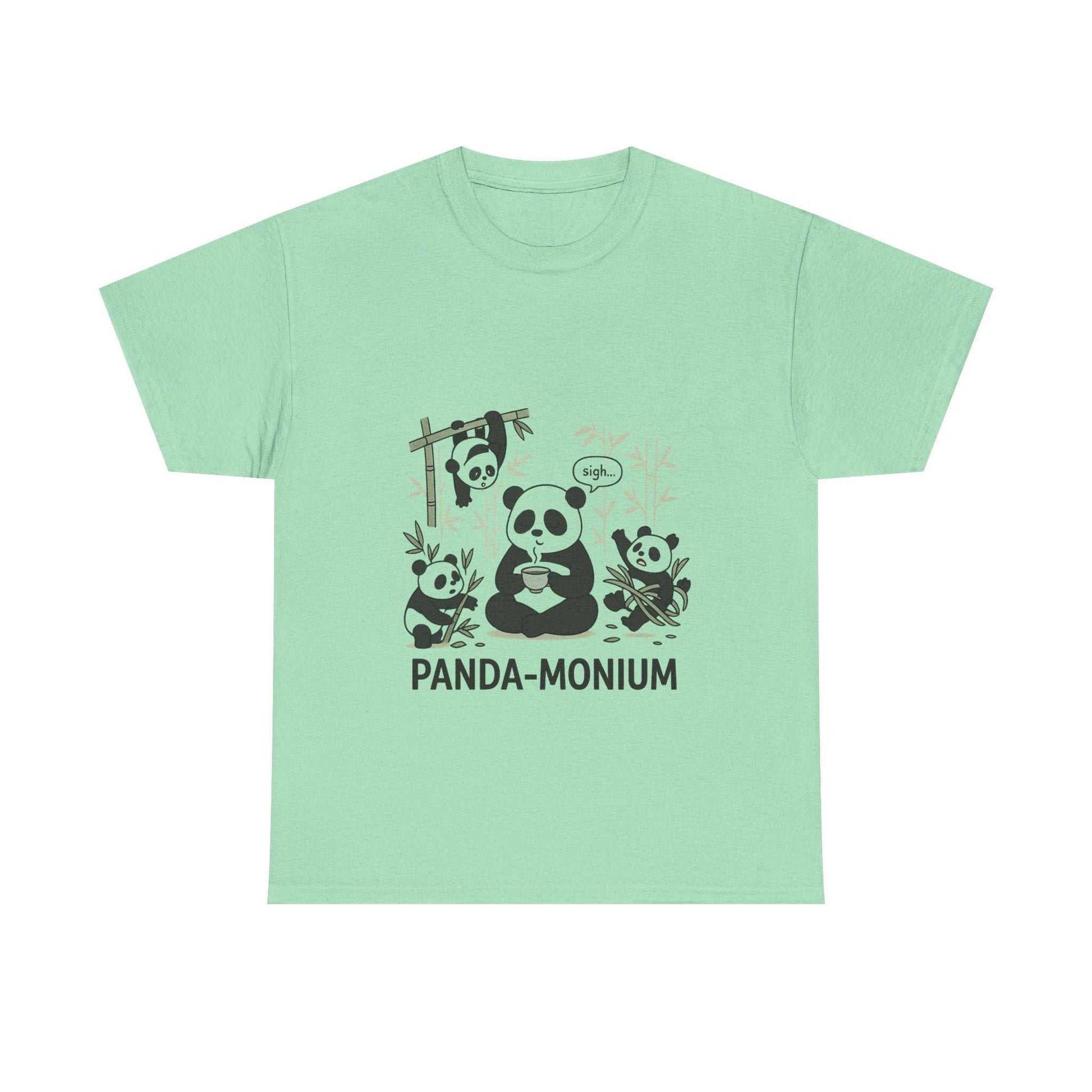 Unisex Panda-Monium T-Shirt – Fun Casual Wear for Animal Lovers