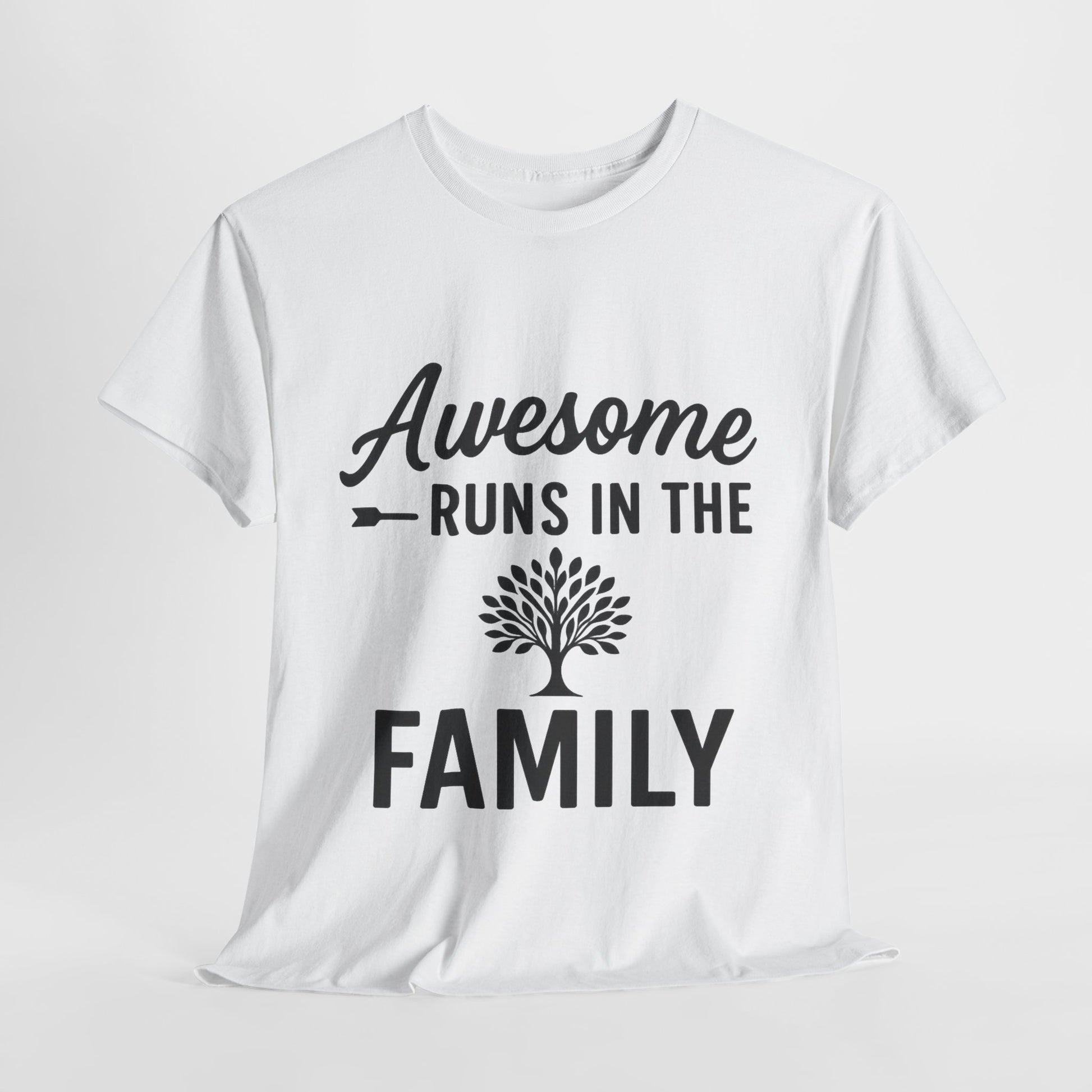 Awesome Runs In The Family – Unisex Cotton Family T-Shirt