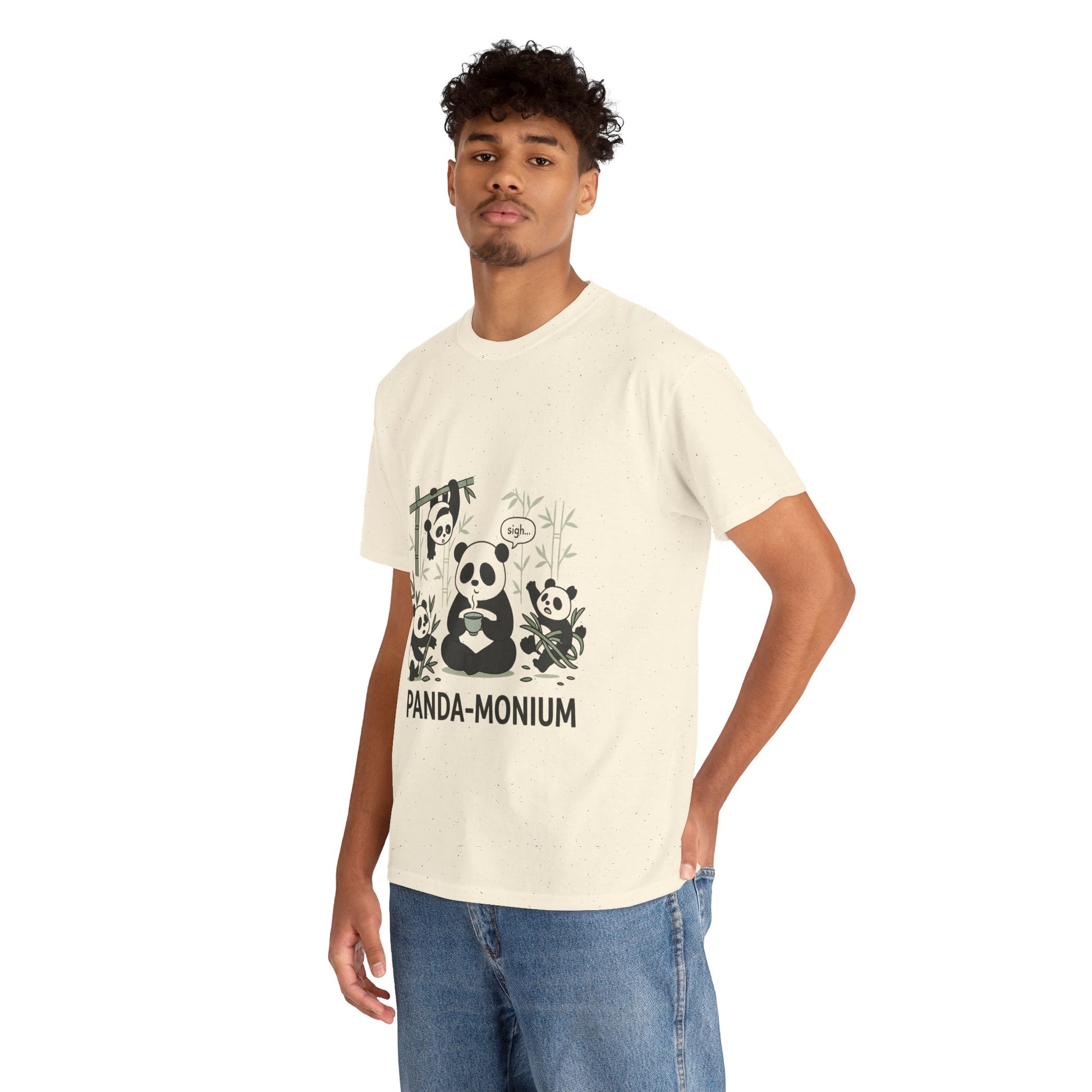 Unisex Panda-Monium T-Shirt – Fun Casual Wear for Animal Lovers