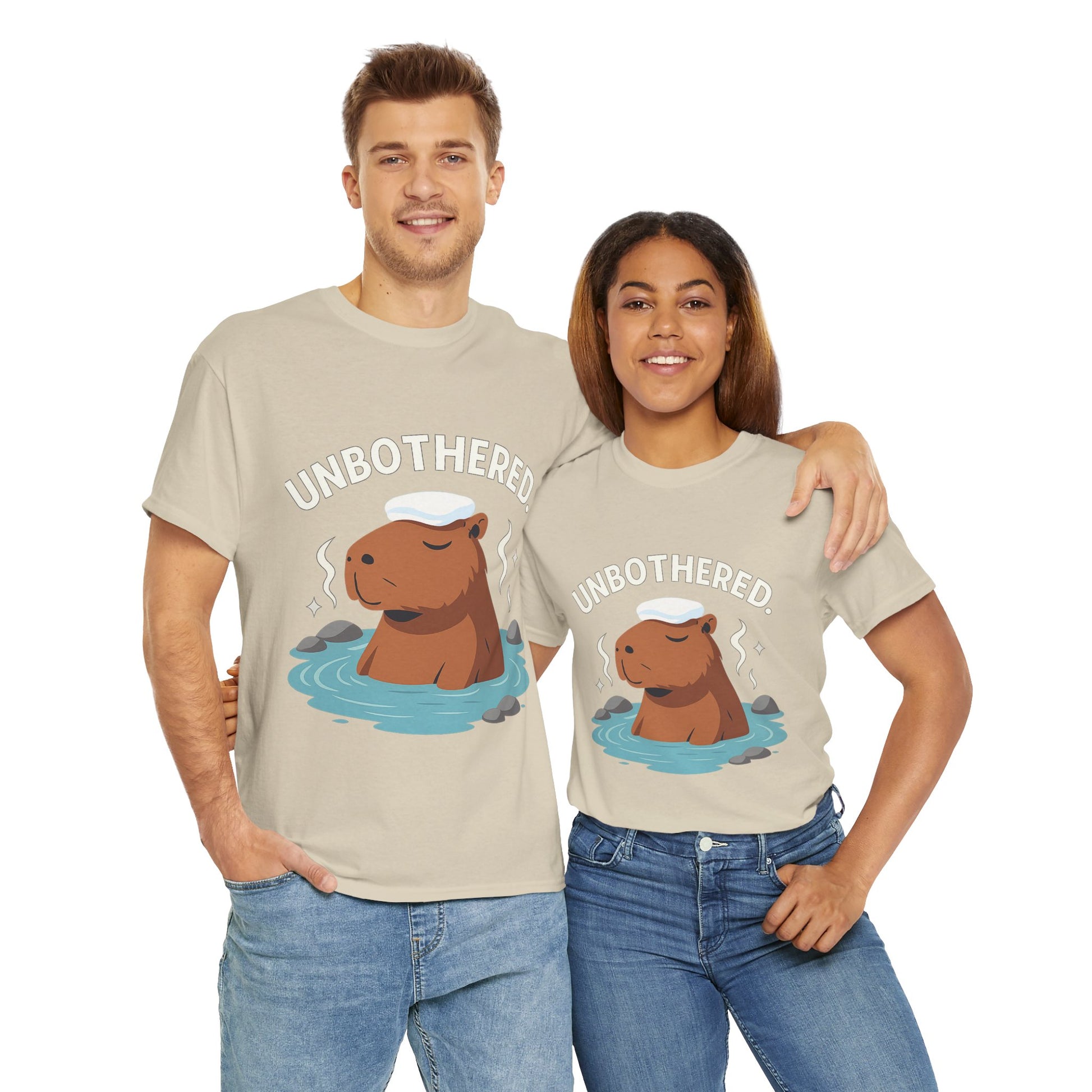 Chill Capybara Shirt – Unisex Heavy Cotton Tee with Relaxed Vibes
