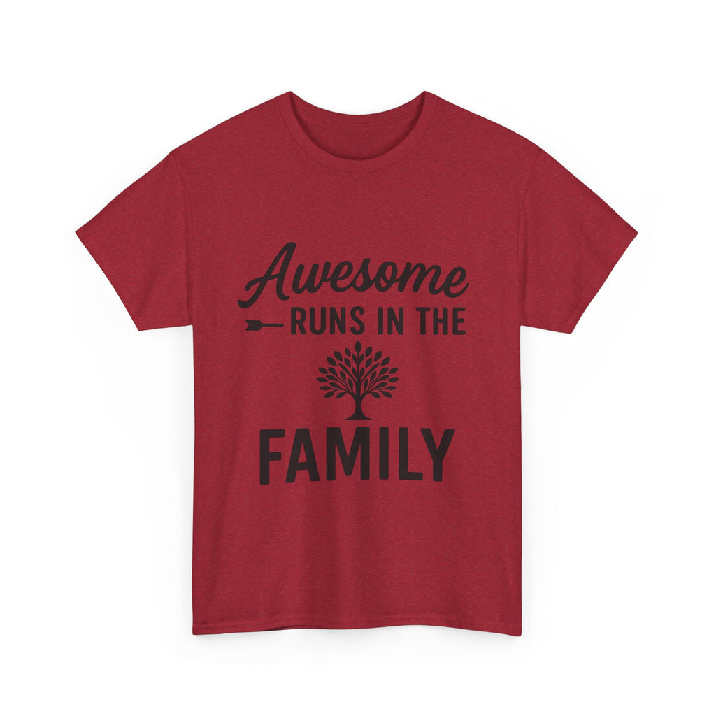 Awesome Runs In The Family – Unisex Cotton Family T-Shirt