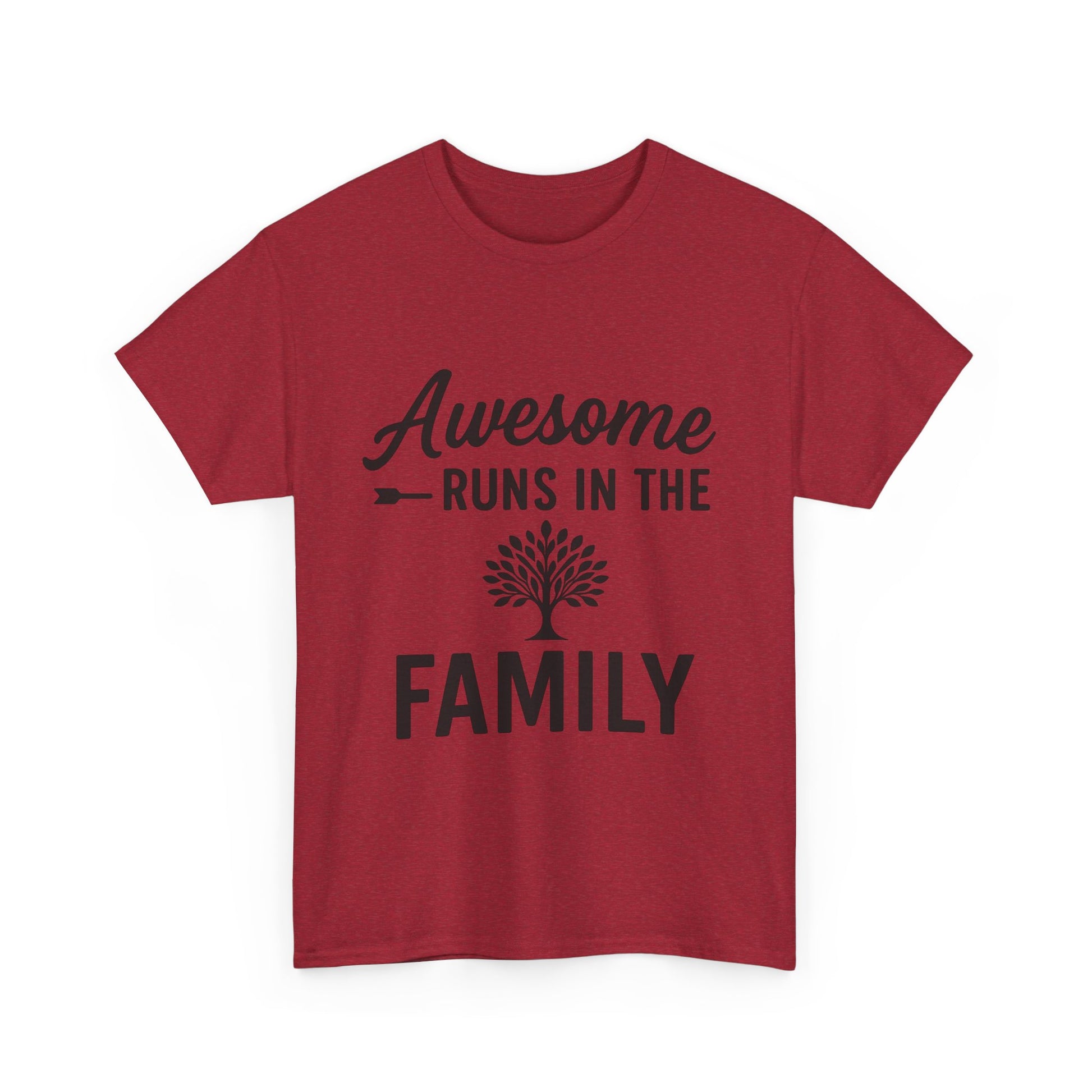 Awesome Runs In The Family – Unisex Cotton Family T-Shirt