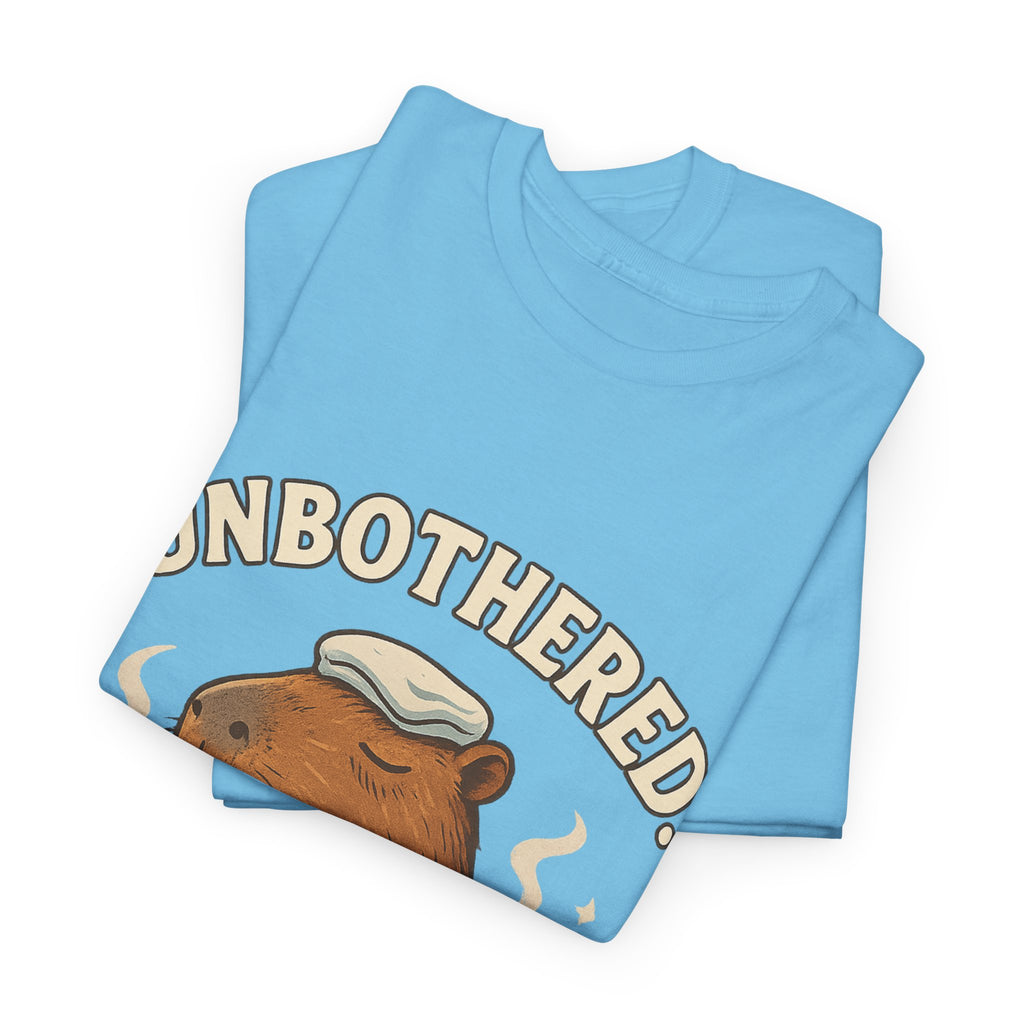Unbothered Capybara Shirt – Funny Unisex Cotton Tee for Chill Vibes