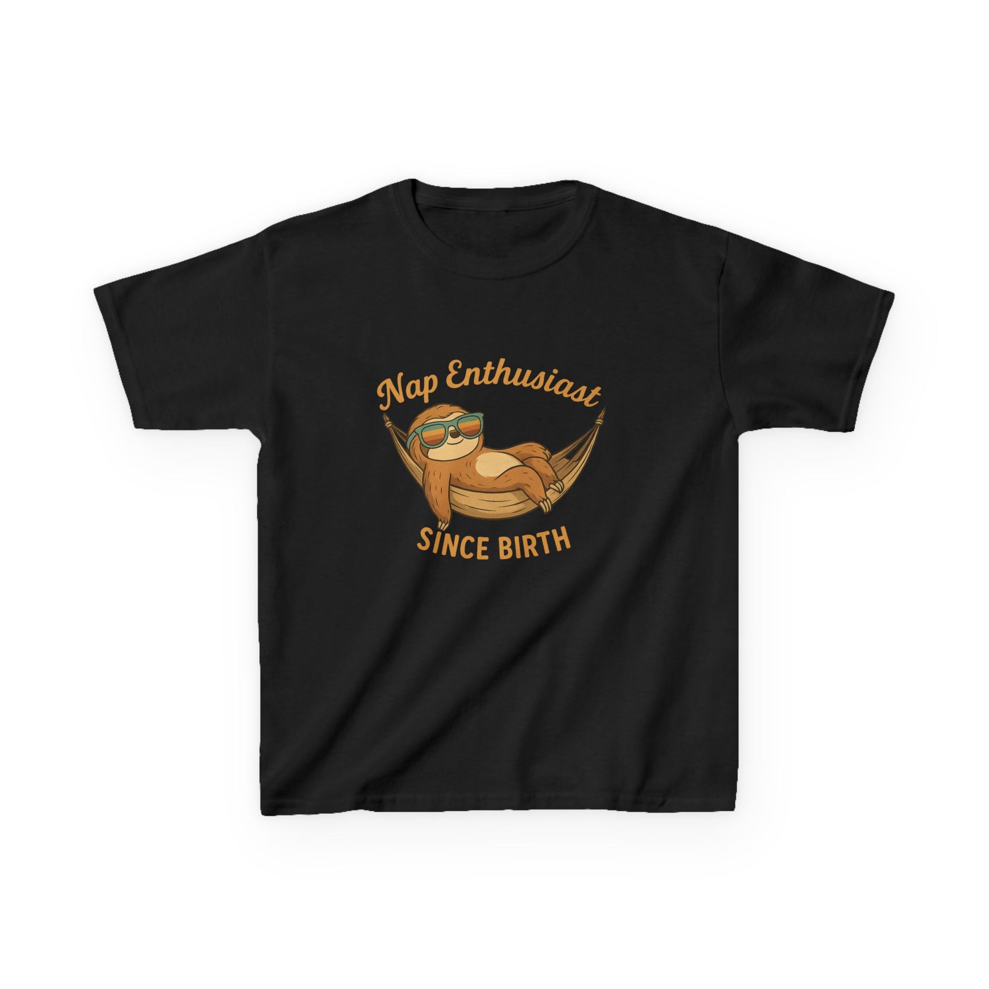 Nap Enthusiast – Vintage Sloth T-Shirt for Kids | Funny Lazy Unisex Cotton Tee