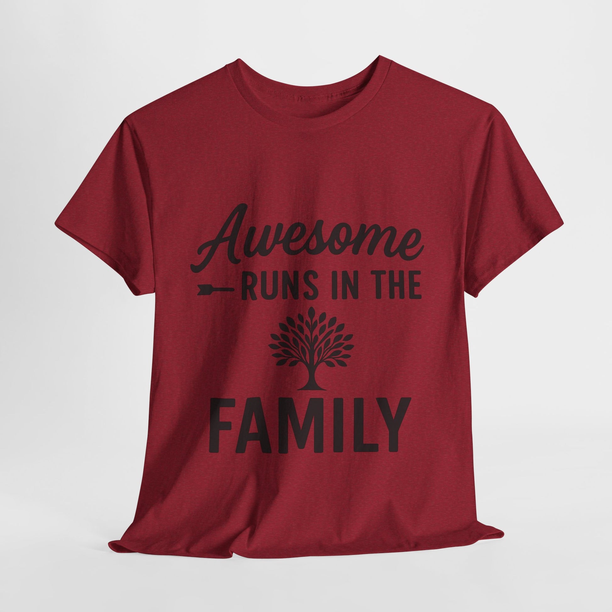 Awesome Runs In The Family – Unisex Cotton Family T-Shirt