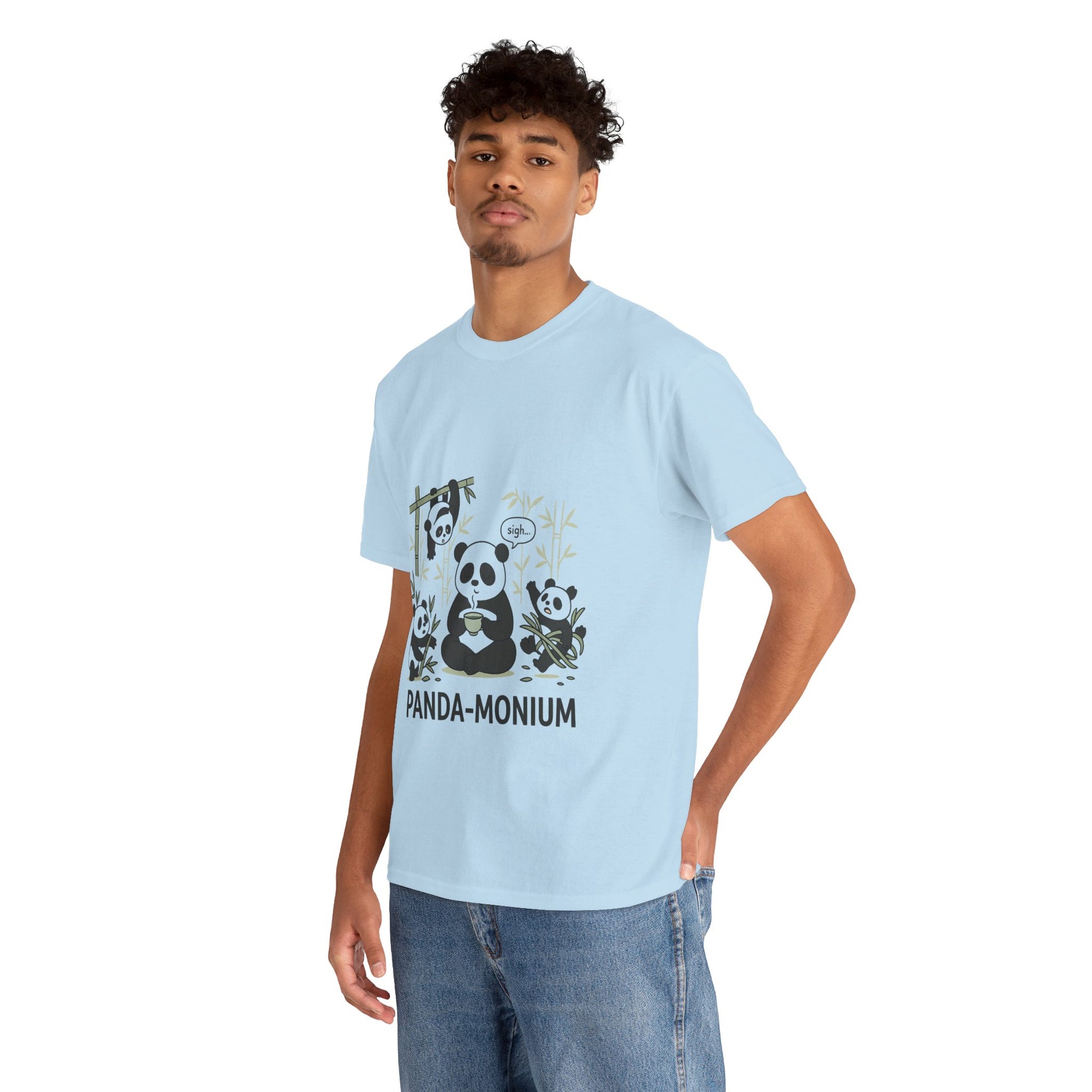 Unisex Panda-Monium T-Shirt – Fun Casual Wear for Animal Lovers
