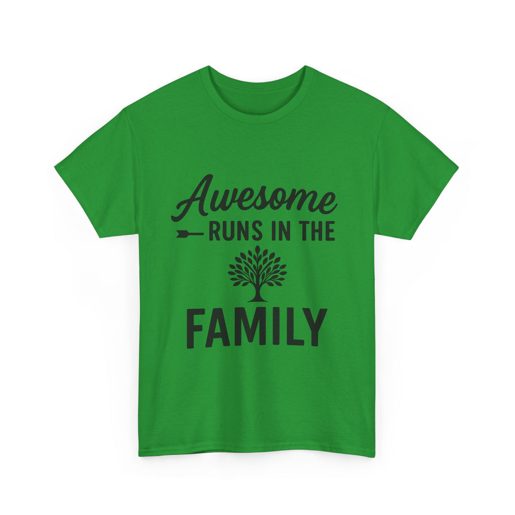Awesome Runs In The Family – Unisex Cotton Family T-Shirt