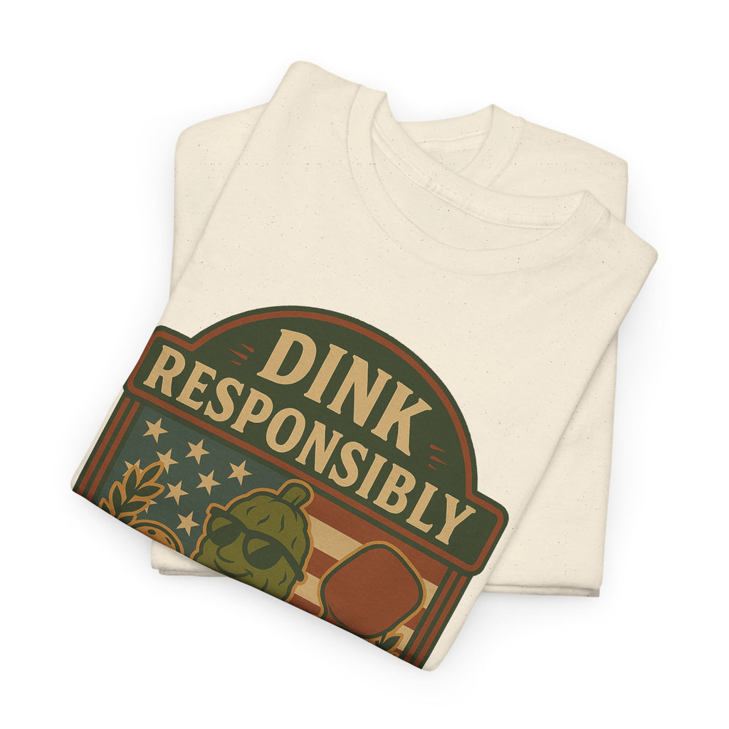 Dink Responsibly Pickleball T-Shirt – Funny Sports Tee