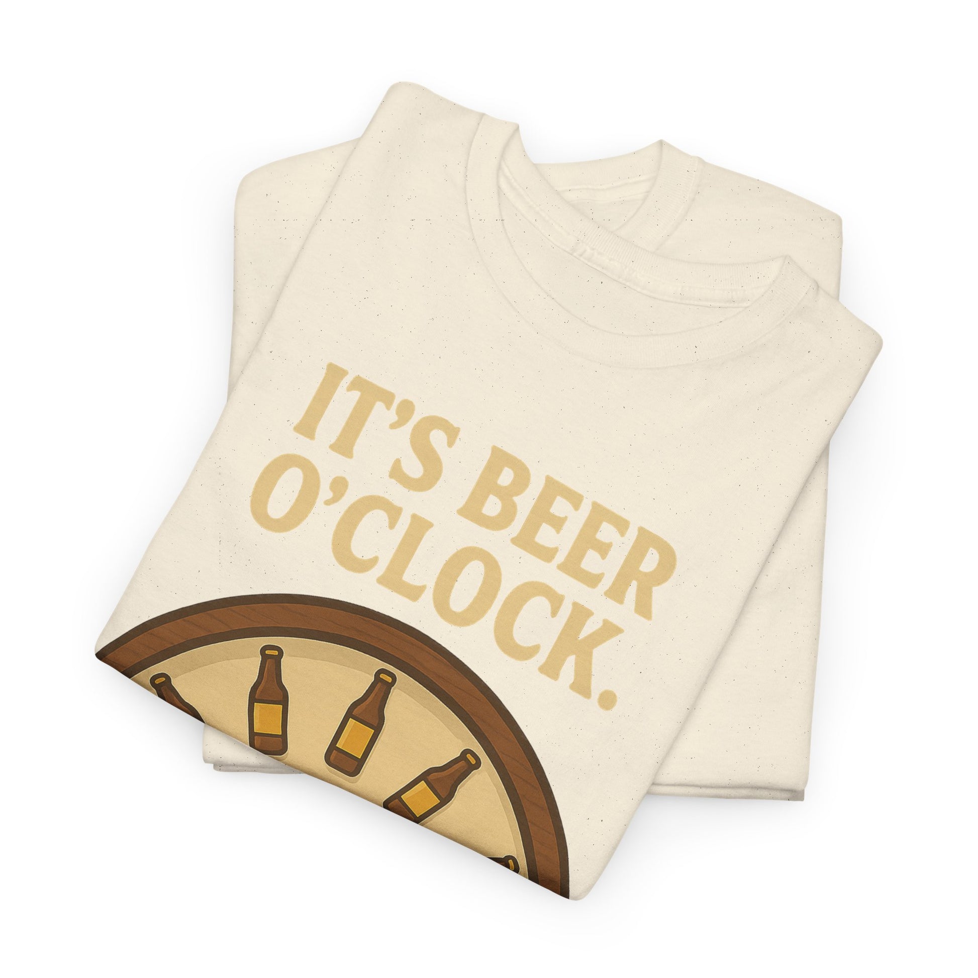 It’s Beer O’Clock Tee – Funny Unisex Cotton Beer Lover Shirt
