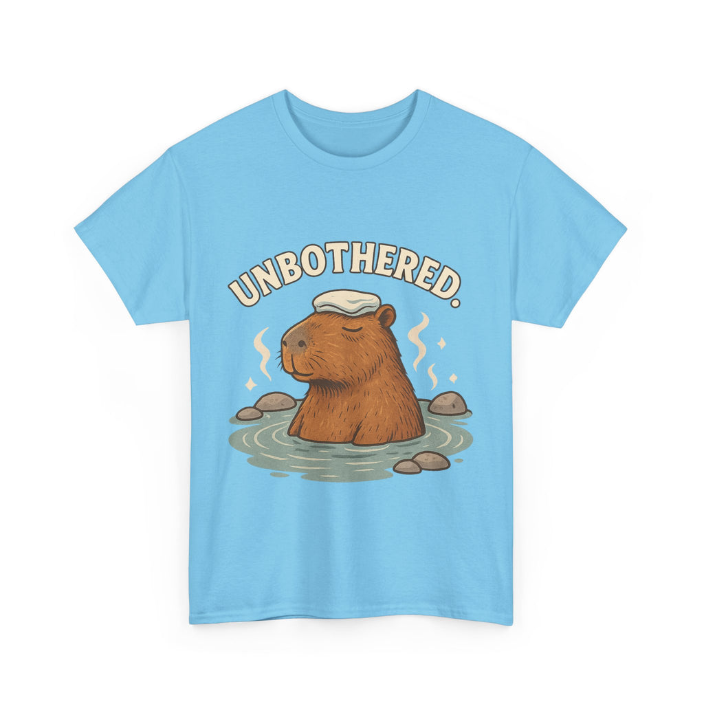Unbothered Capybara Shirt – Funny Unisex Cotton Tee for Chill Vibes