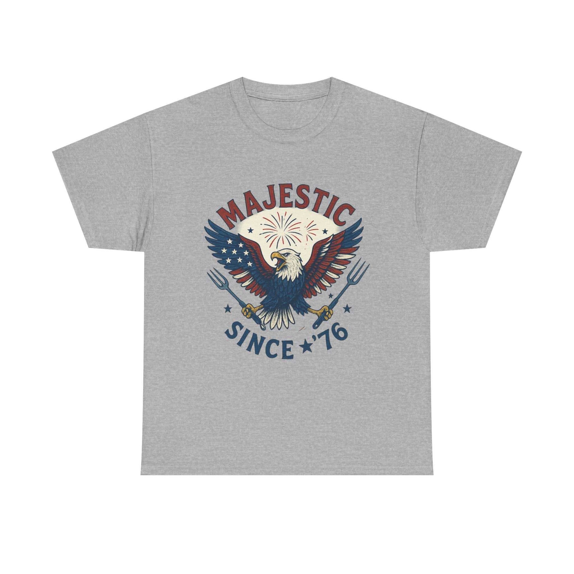 Majestic Eagle Since '76 T-Shirt – Vintage American Flag Tee for Men & Women, Patriotic USA Graphic Shirt