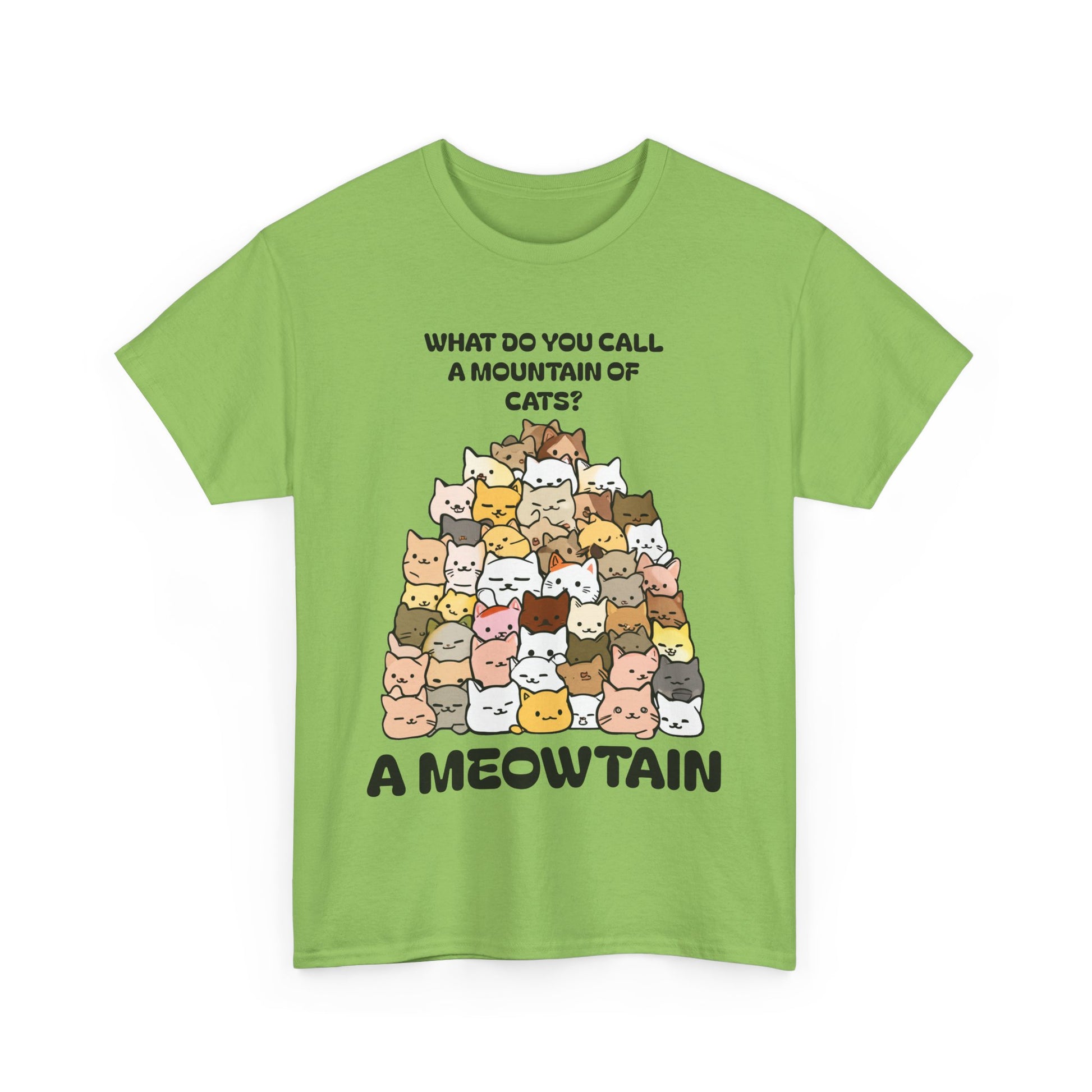 A Meowtain! Funny Cat Pile T-Shirt – Cute Kitty Graphic Tee