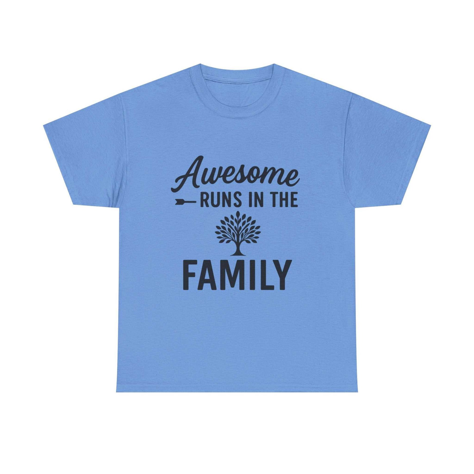Awesome Runs In The Family – Unisex Cotton Family T-Shirt