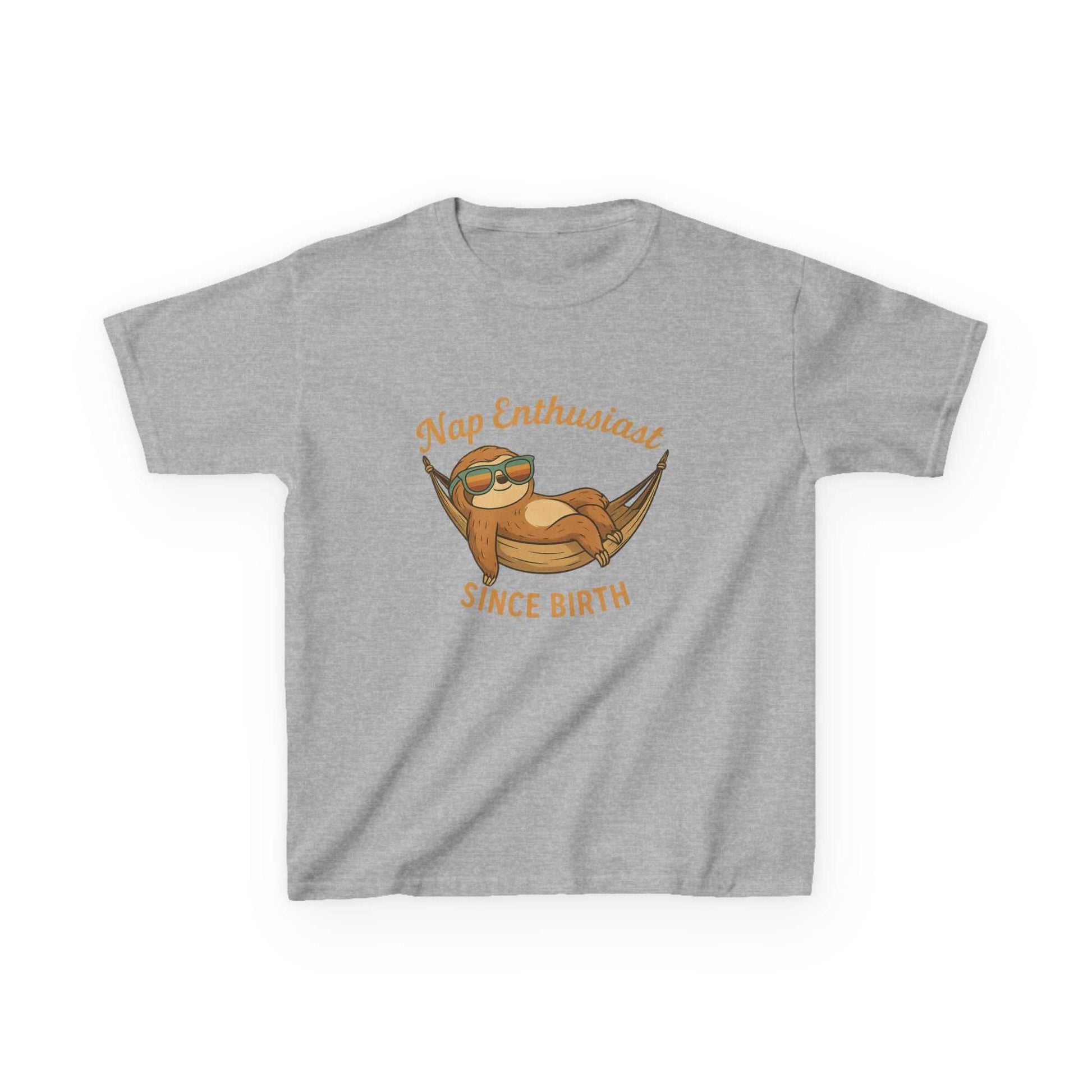 Nap Enthusiast – Vintage Sloth T-Shirt for Kids | Funny Lazy Unisex Cotton Tee