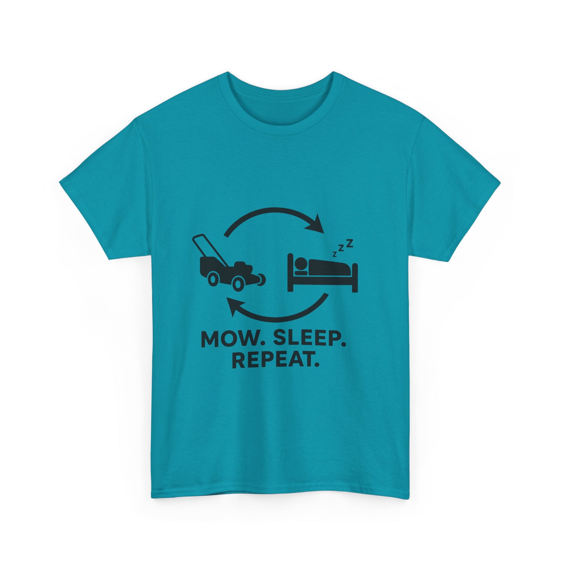 Mow. Sleep. Repeat. – Funny Lawn Care Tee for Yard Work Lovers