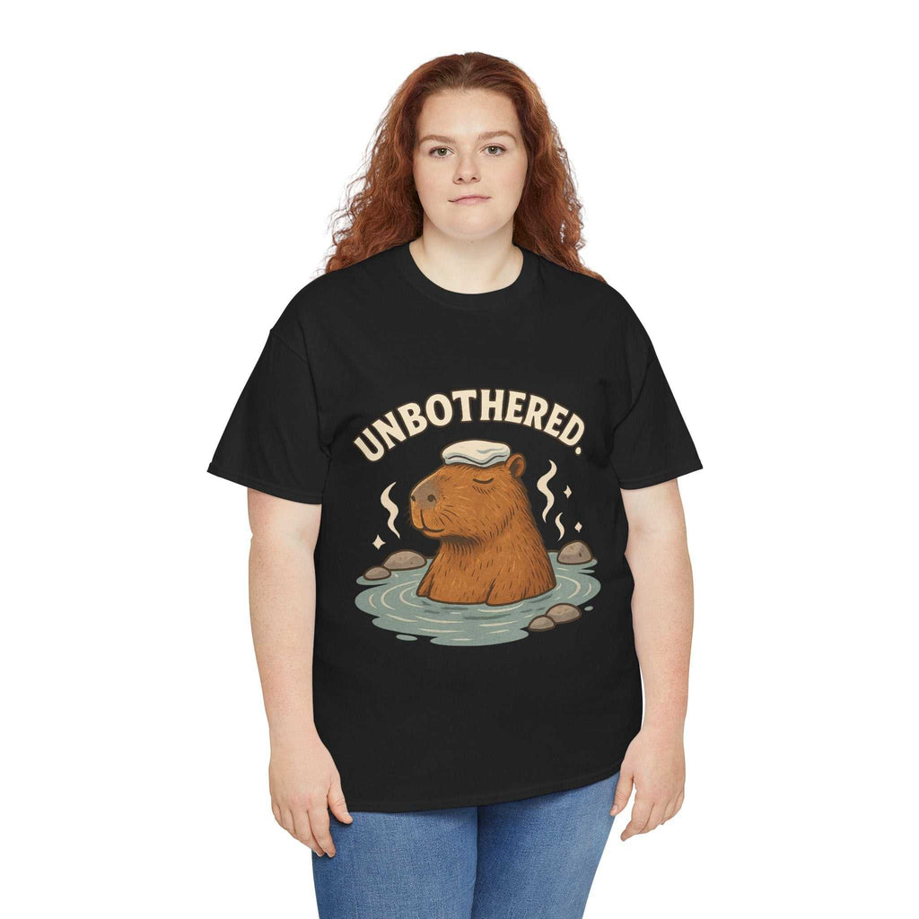 Unbothered Capybara Shirt – Funny Unisex Cotton Tee for Chill Vibes